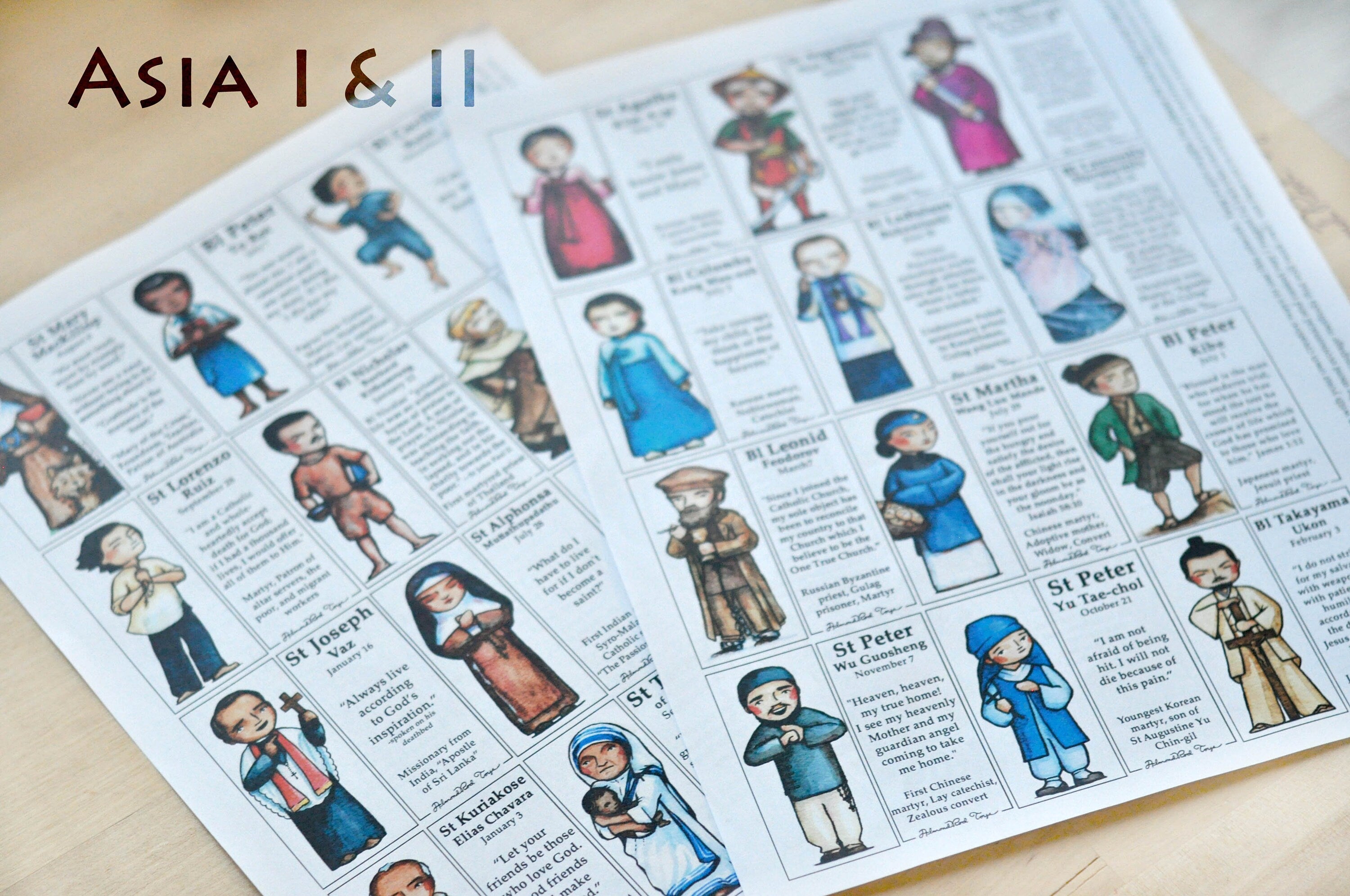 Saints Around the World // Decoupage Craft Sheets