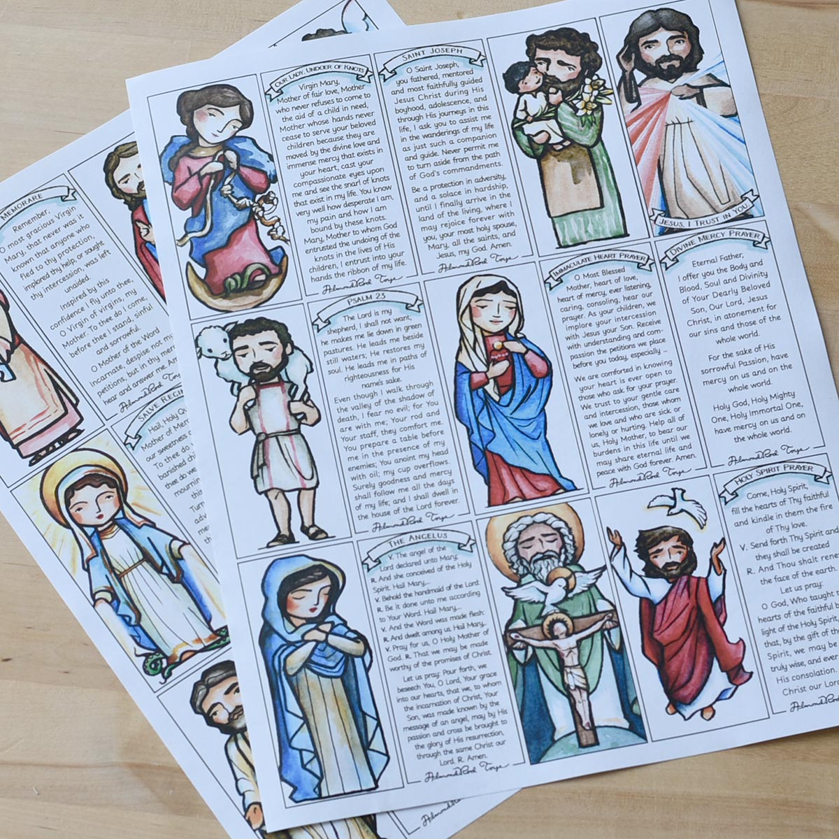 BIG Prayer Blocks Decoupage Craft Sheet