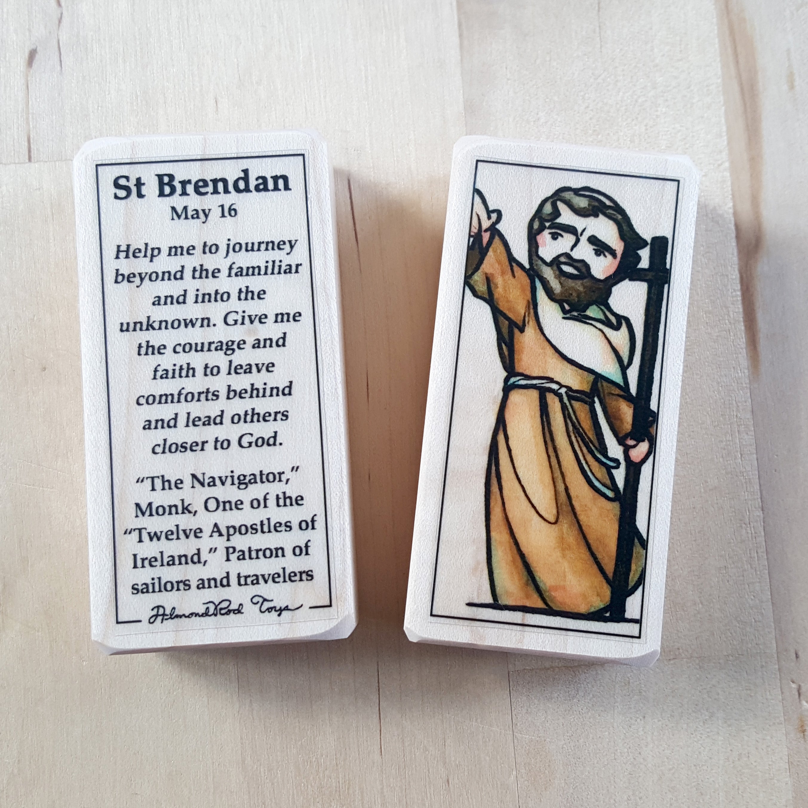 Brendan Patron Saint Block