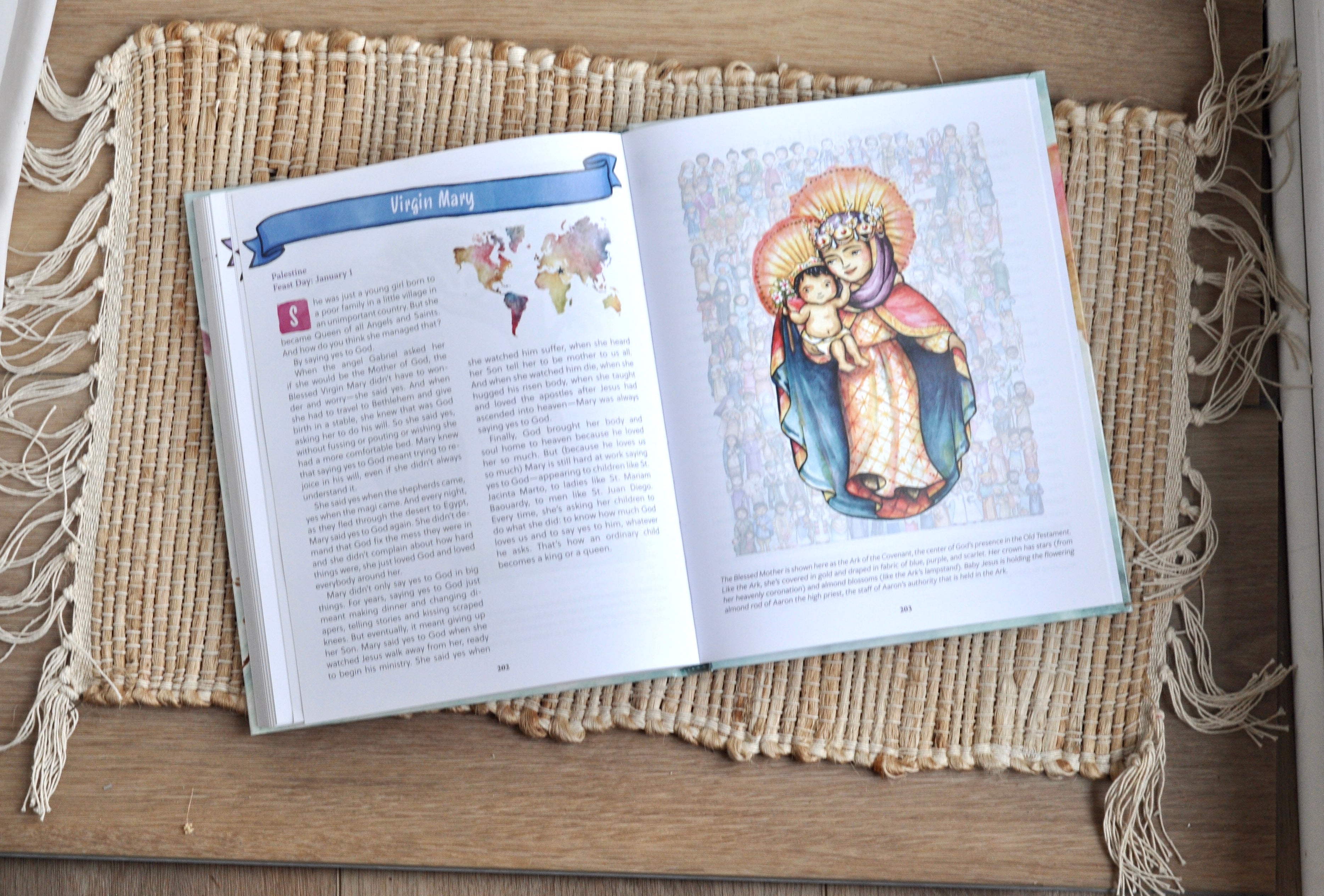 Bl Virgin Mary, Queen of Saints // Patron Saint Block