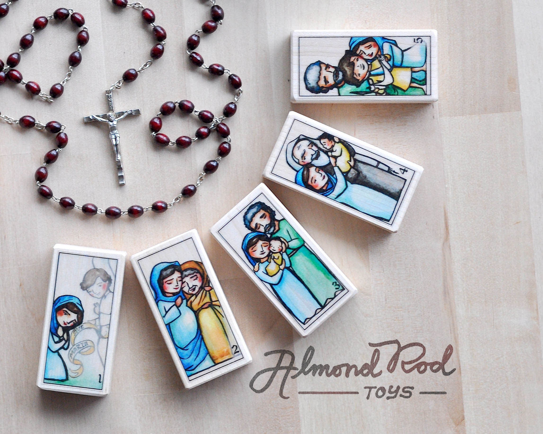 Glorious, Joyful, Sorrowful, Luminous Mysteries // Rosary Prayer Block Set