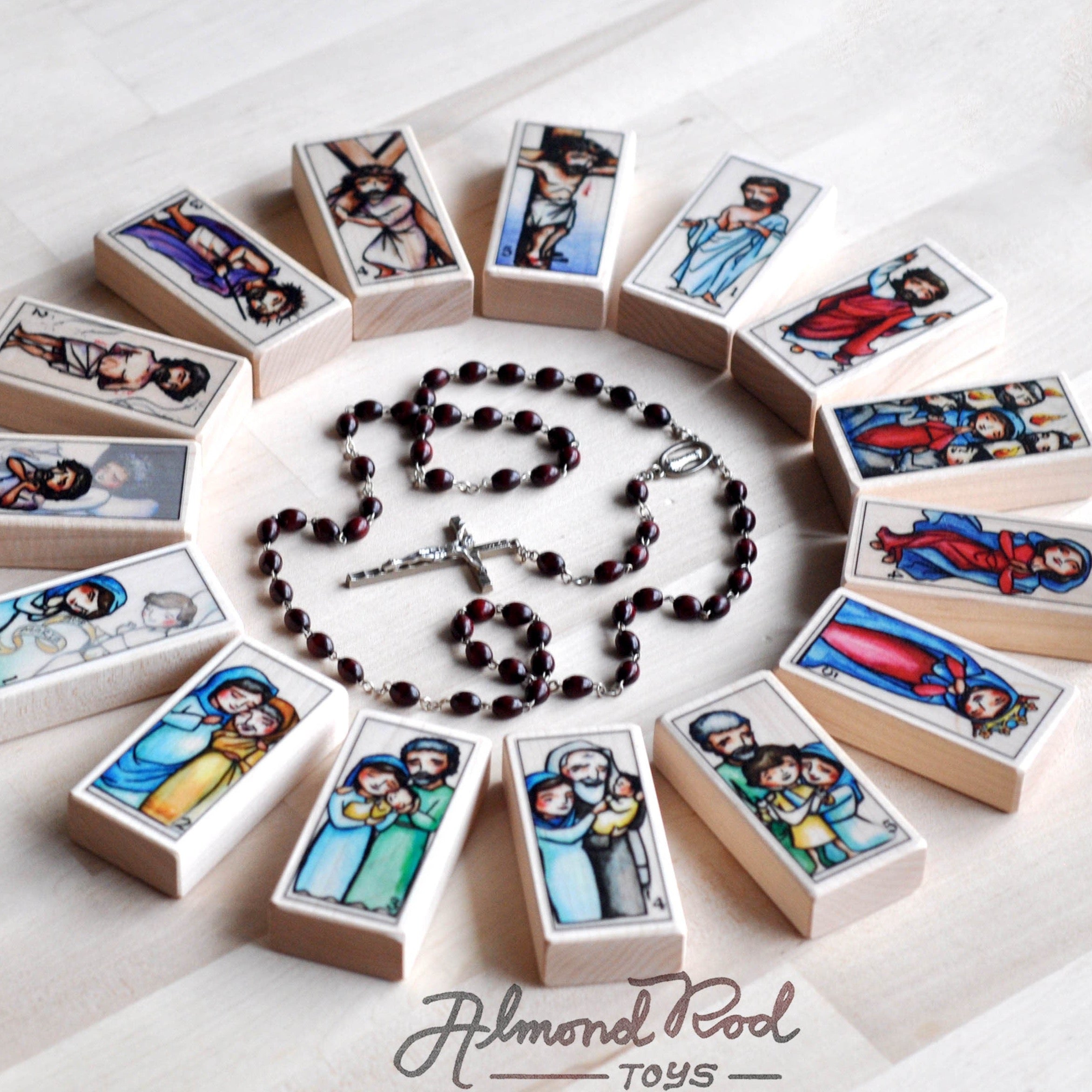 Glorious, Joyful, Sorrowful, Luminous Mysteries // Rosary Prayer Block Set