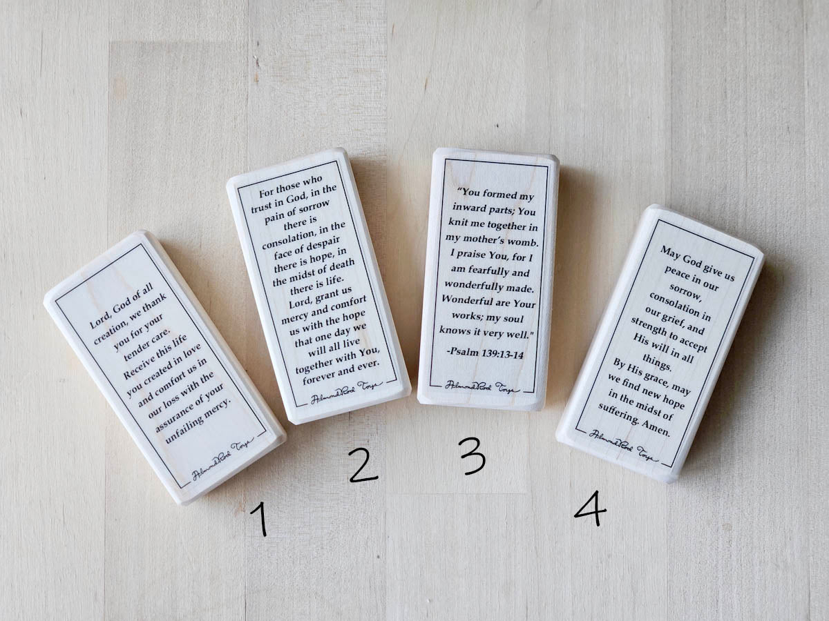 Custom Remembrance Block for Pregnancy & Child Loss