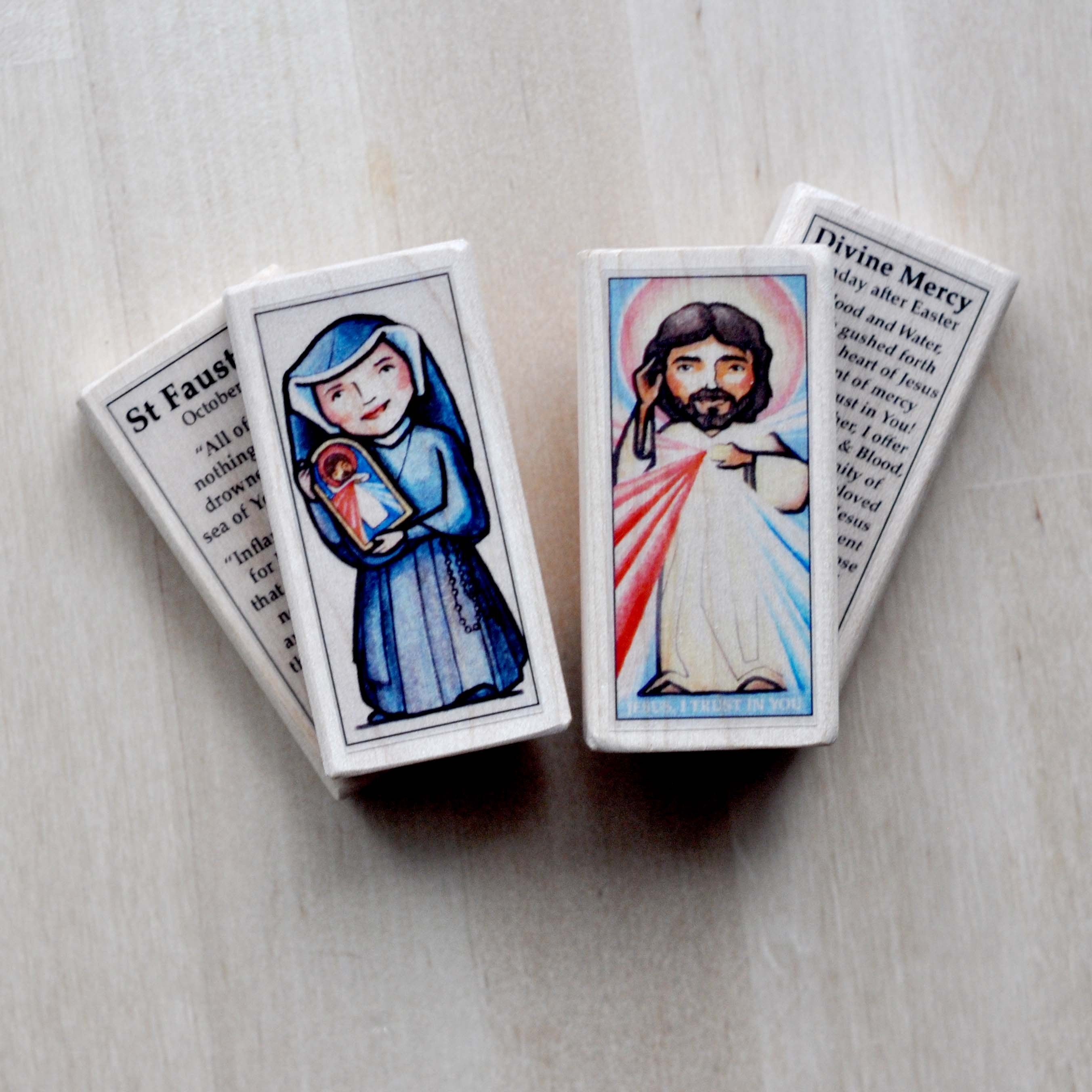 Divine Mercy and St Faustina // Saint Block Set