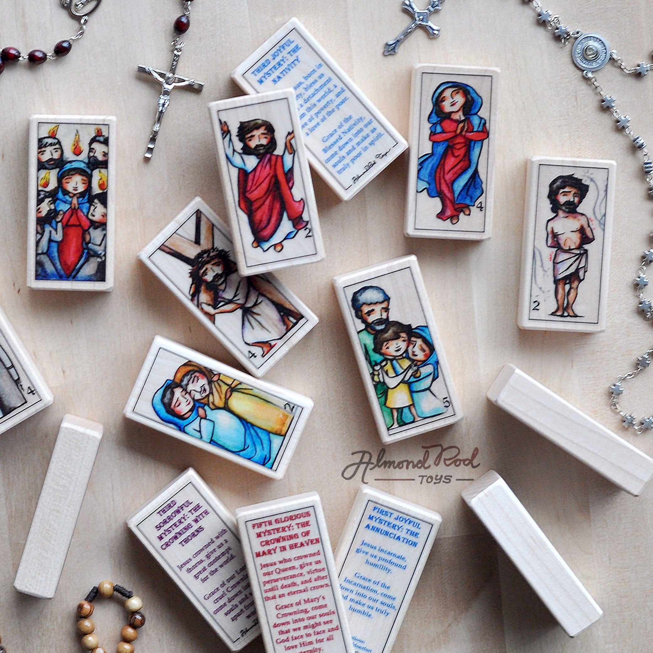 The Sorrowful Mysteries // Rosary Prayer Block Set