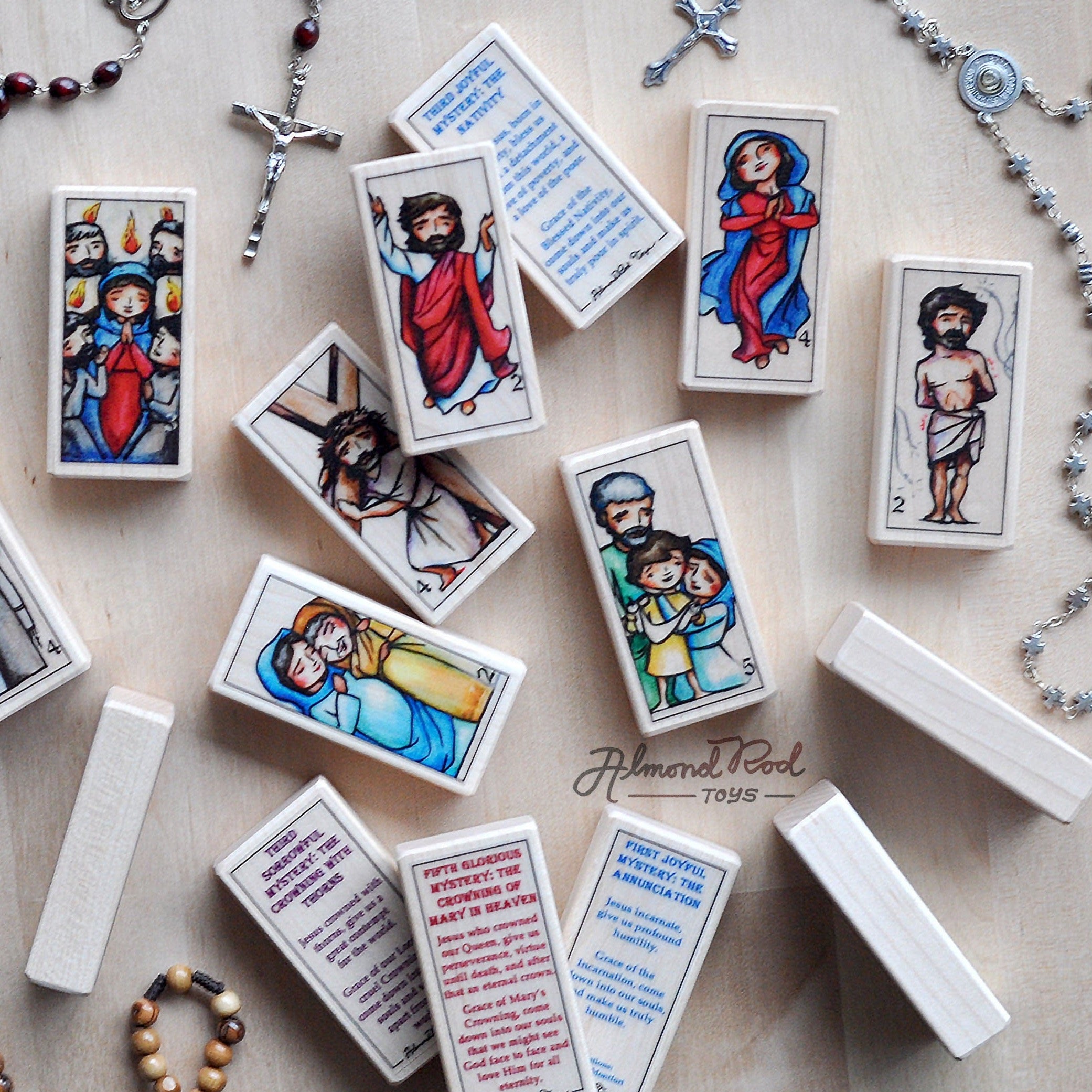 Joyful, Glorious & Sorrowful Mysteries // Rosary Prayer Block Set