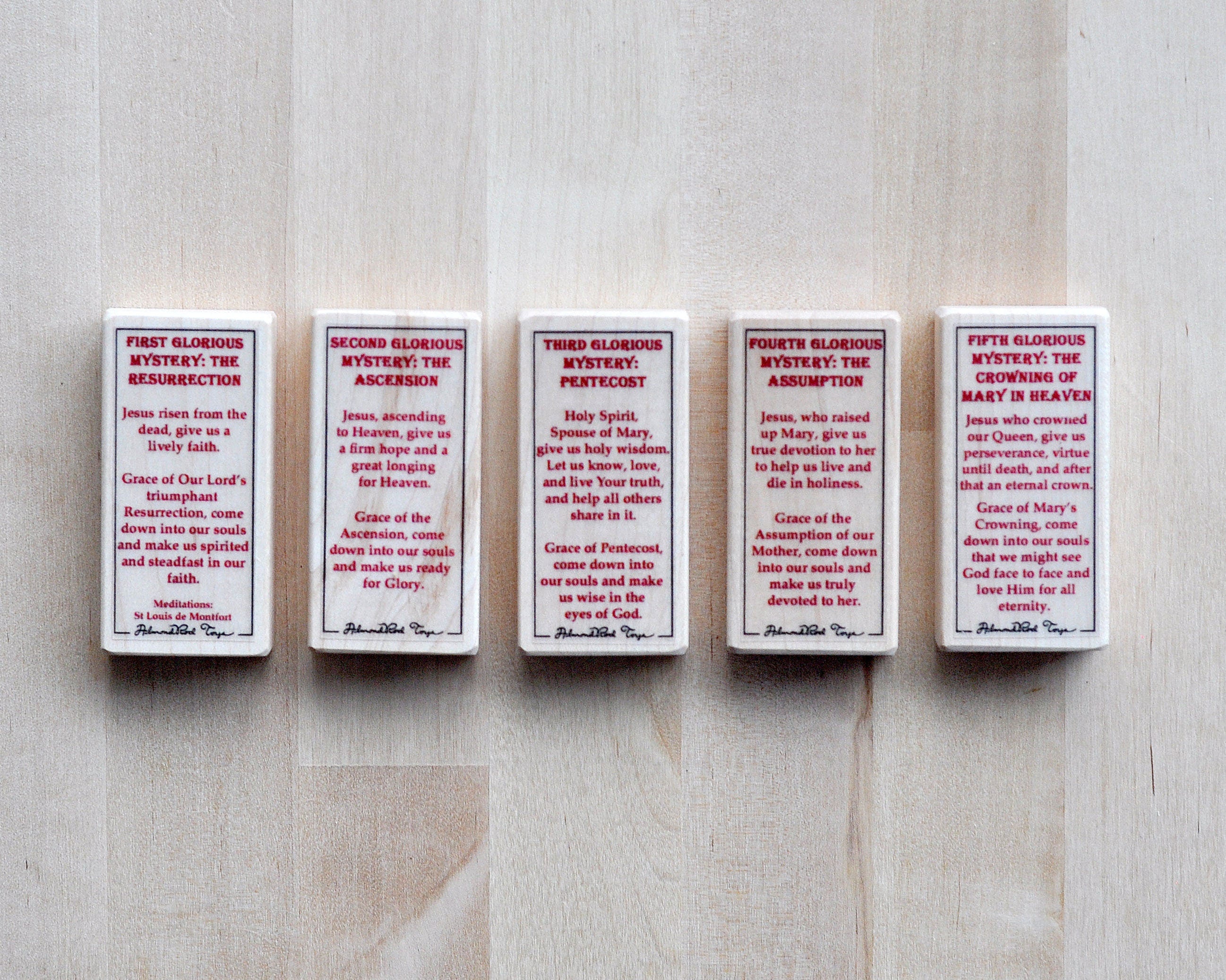 Glorious Mysteries // Rosary Prayer Block Set