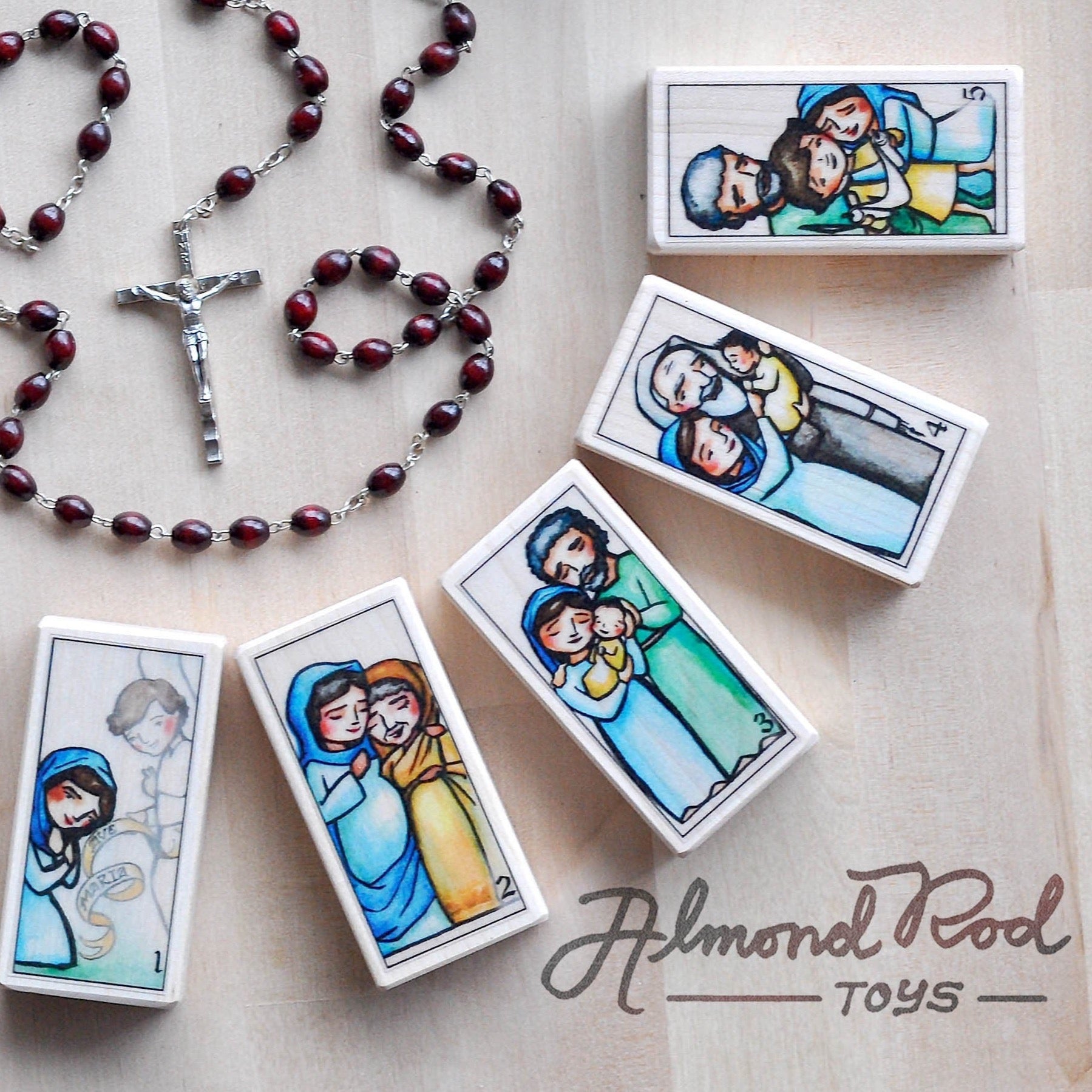 Joyful Mysteries Rosary Prayer Block Set