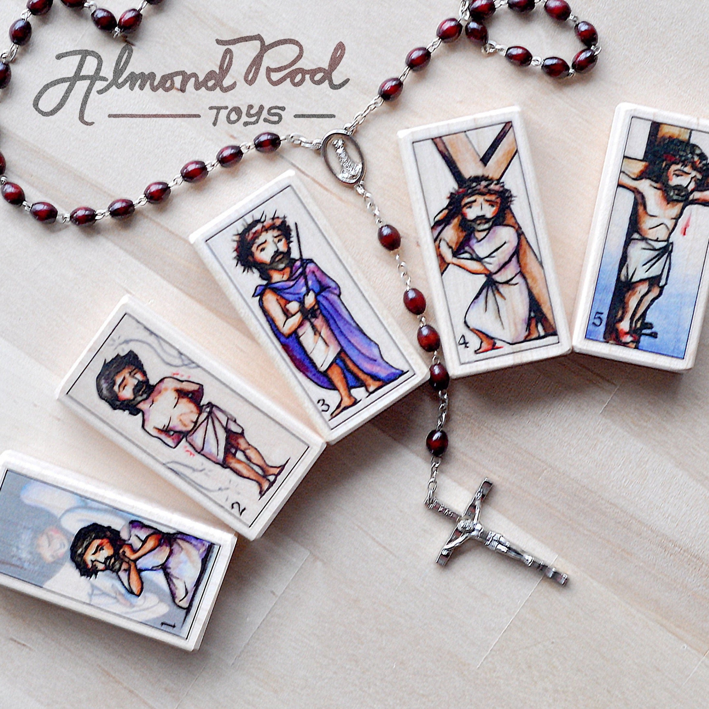 The Sorrowful Mysteries // Rosary Prayer Block Set