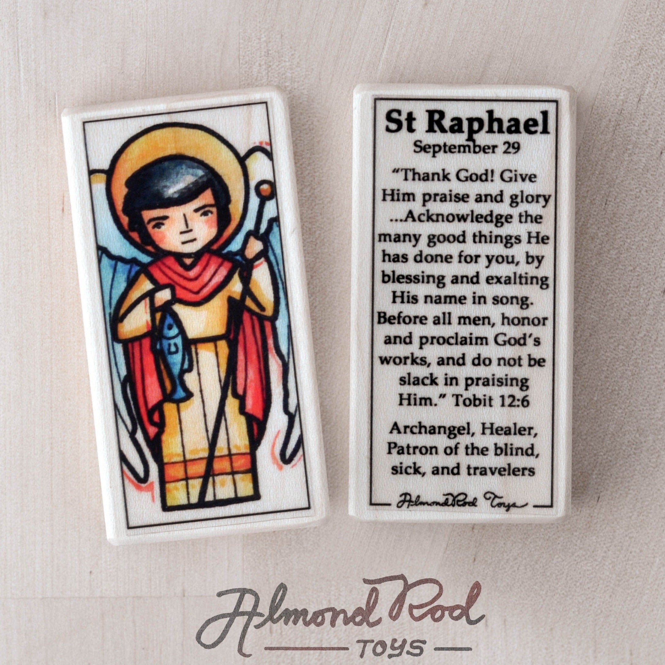 Raphael the Archangel Patron Saint Block