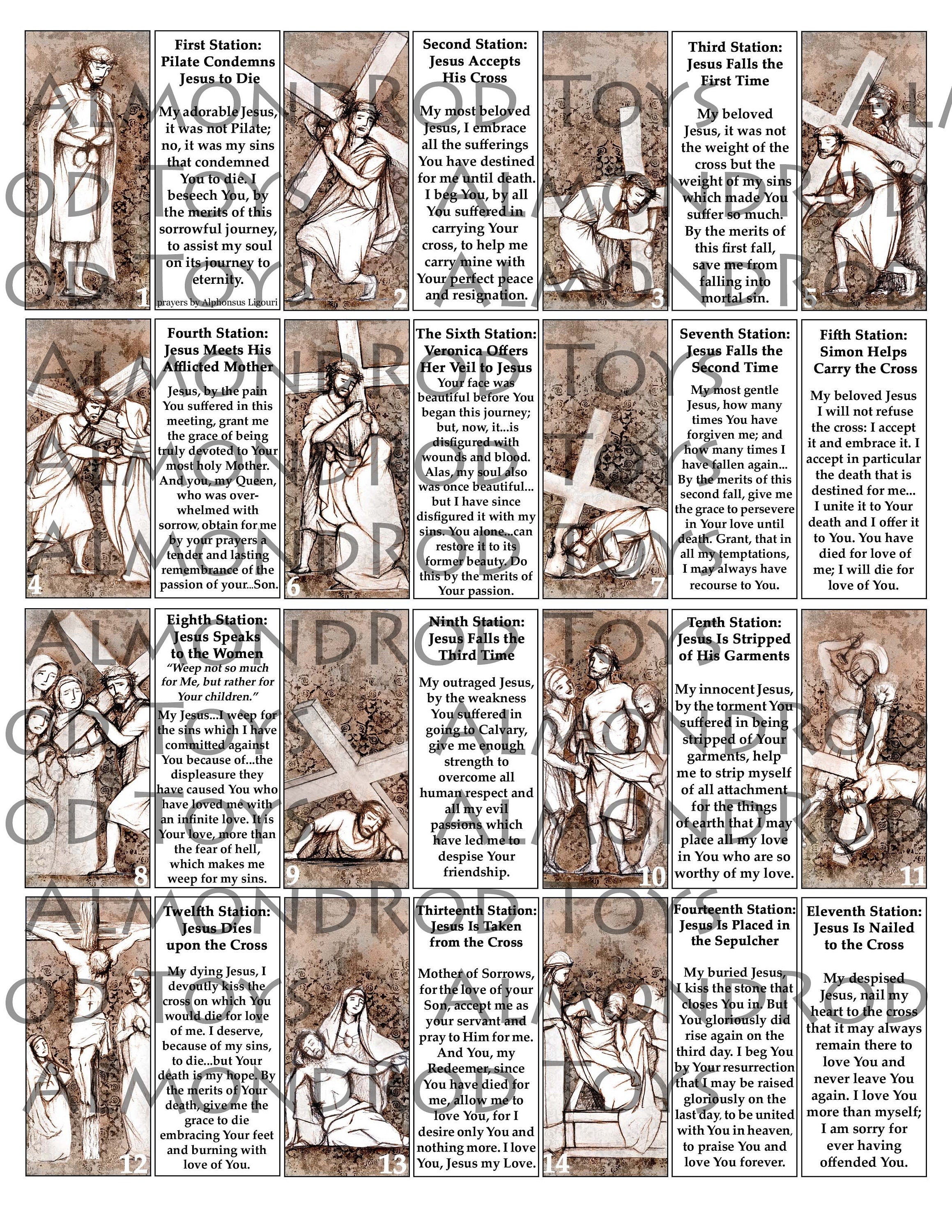 Stations of the Cross // Decoupage Craft Sheet