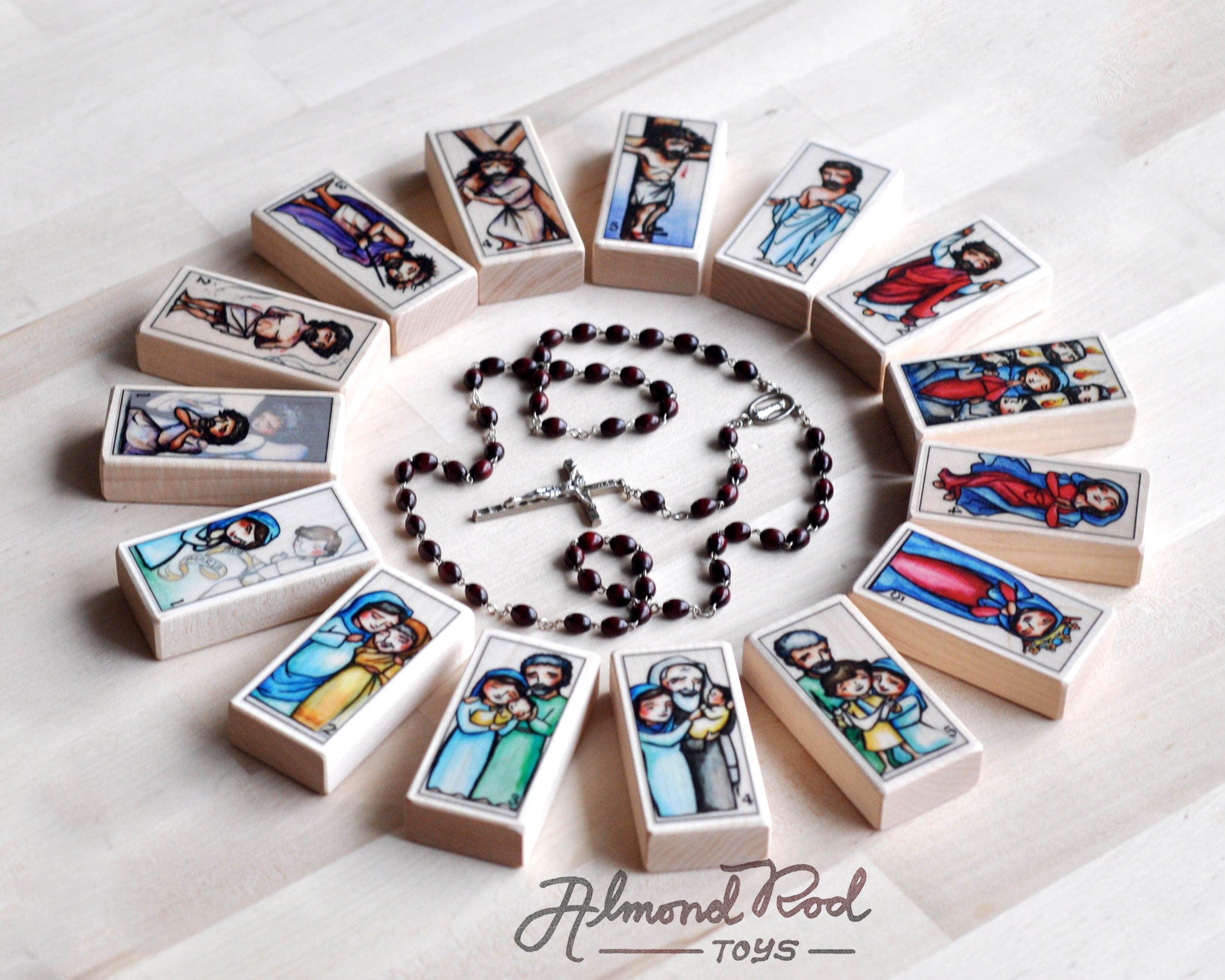 Joyful Mysteries // Rosary Prayer Block Set