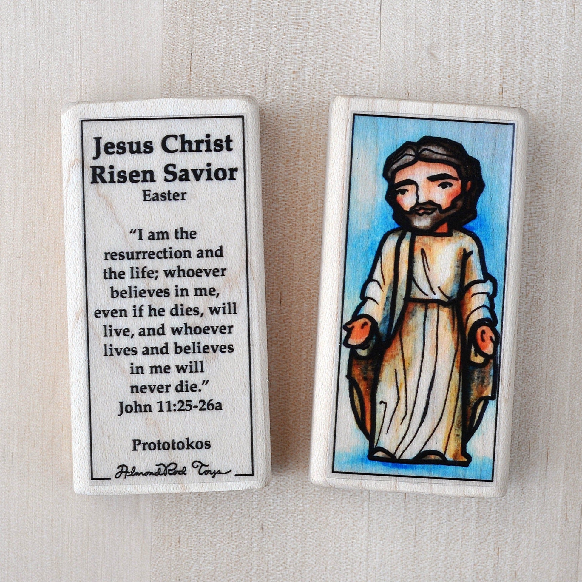 Jesus Risen Patron Saint Block