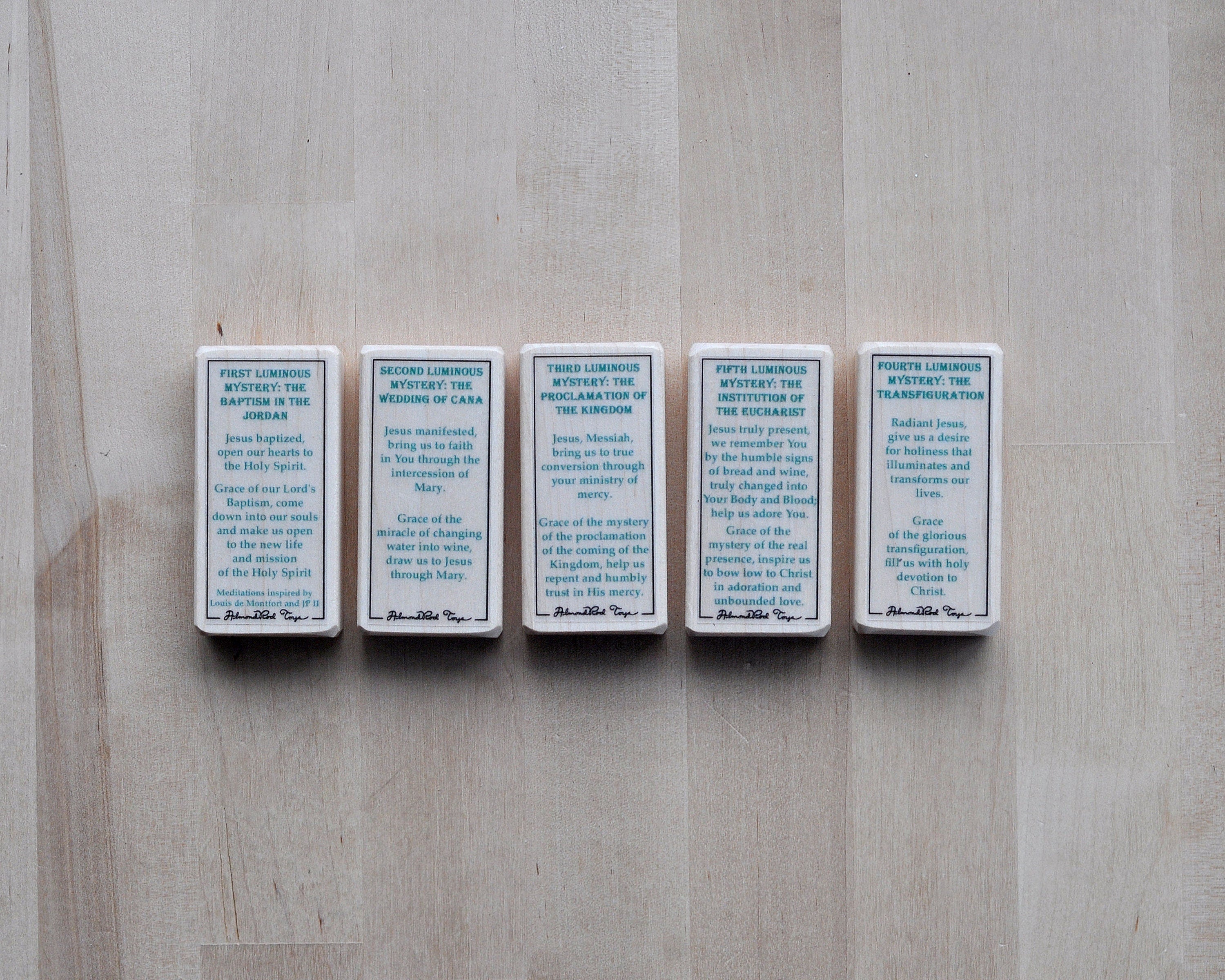 Luminous Mysteries // Rosary Prayer Block Set