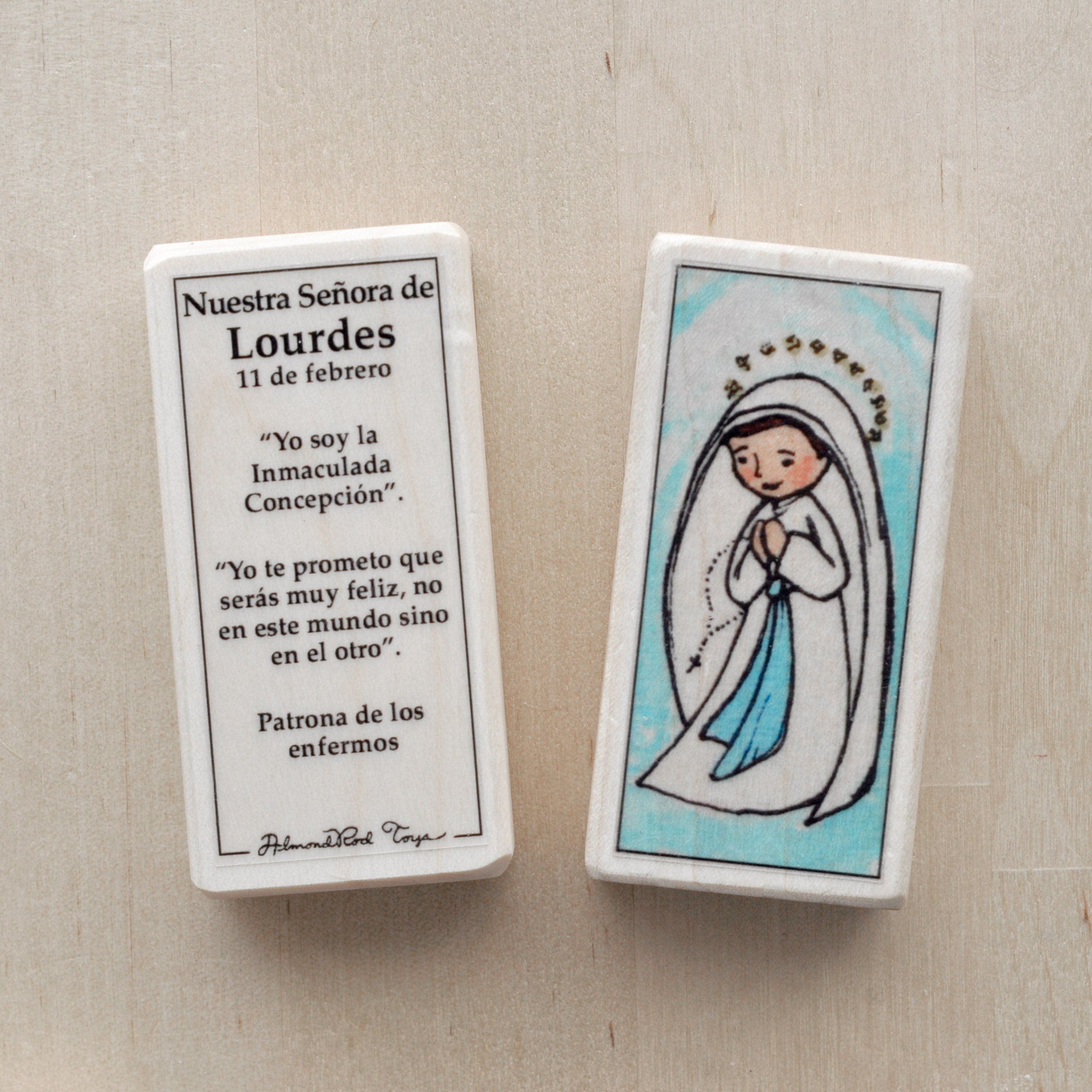 Our Lady of Lourdes - Spanish Patron Saint Block