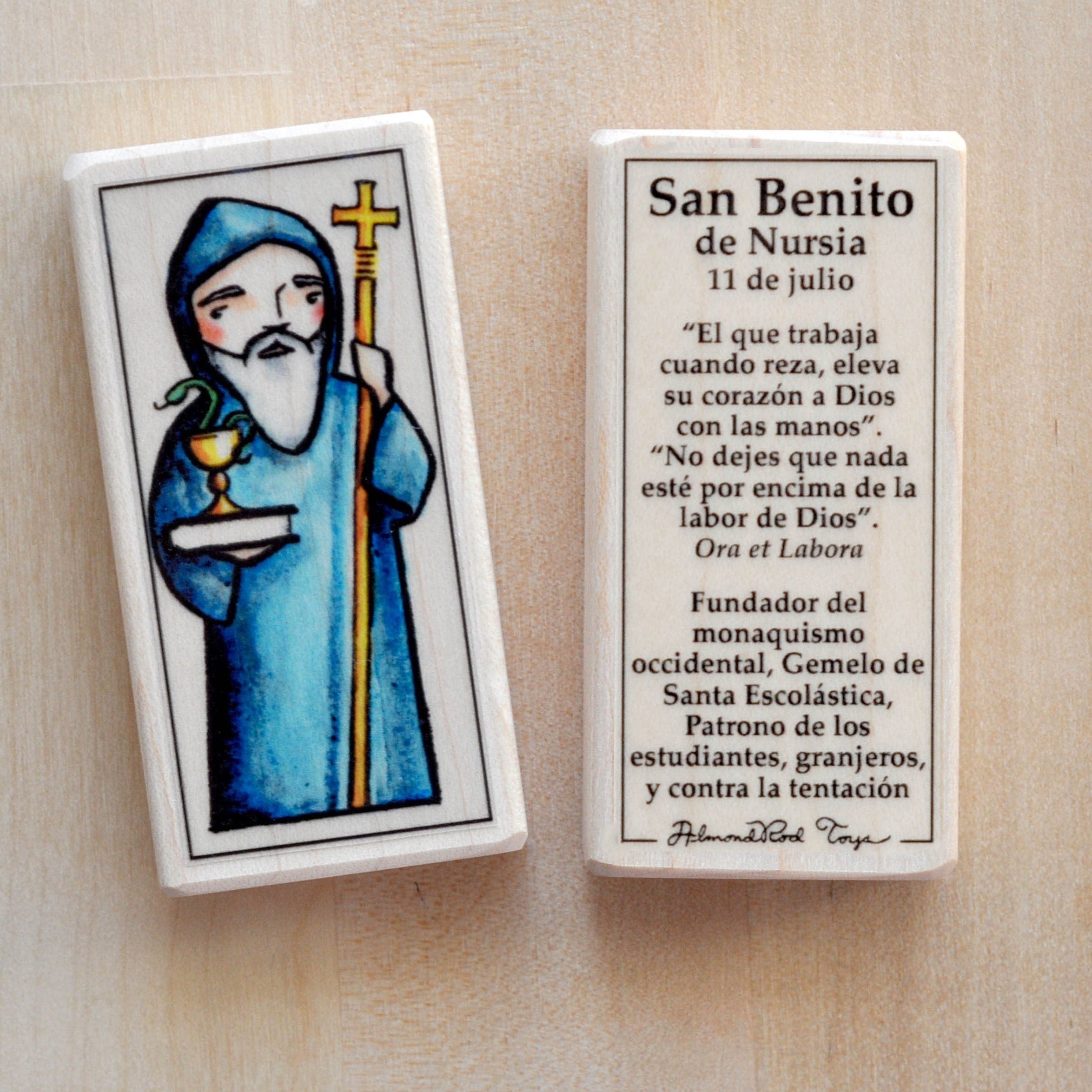 Benedict - Spanish // Patron Saint block