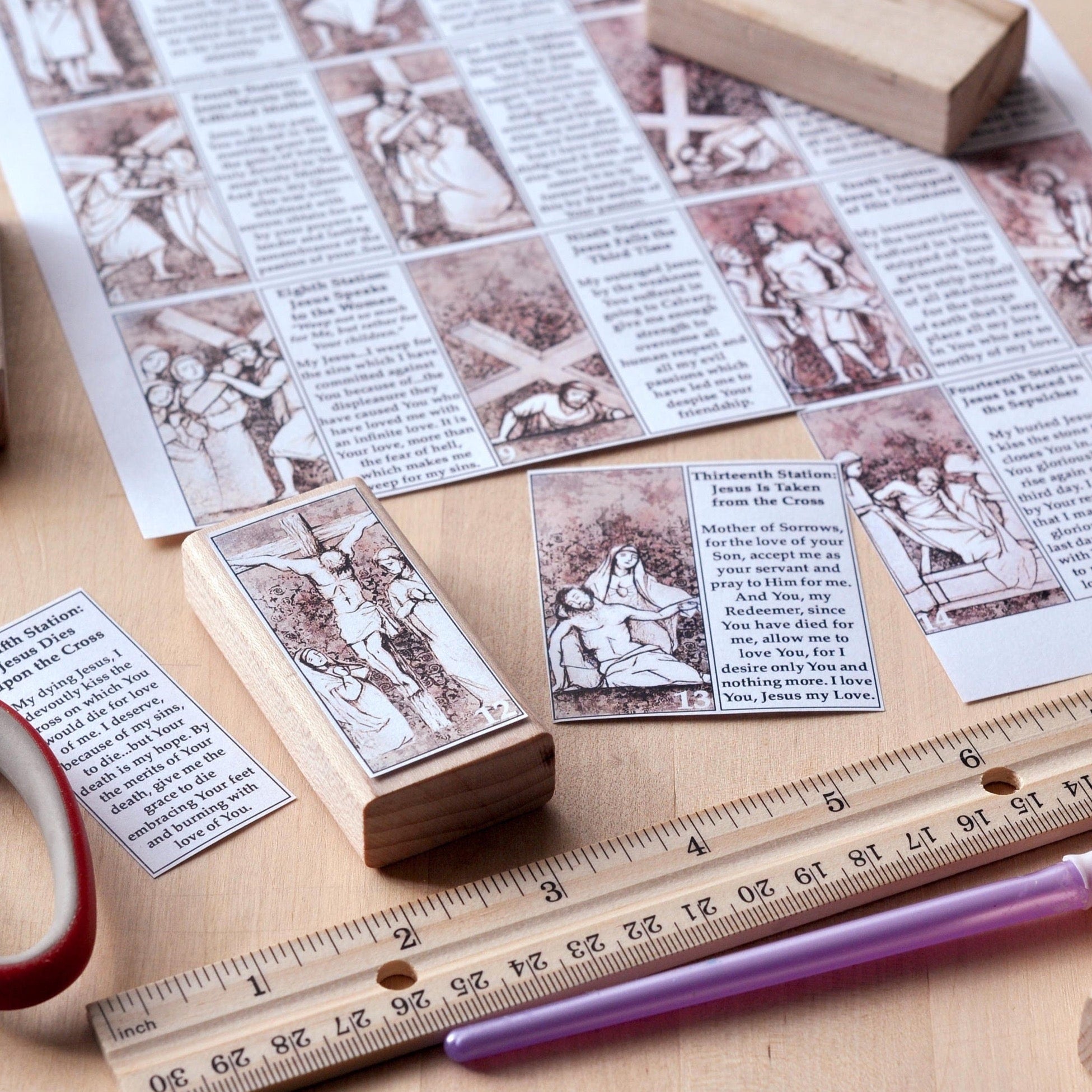 Stations of the Cross Decoupage Craft Sheet