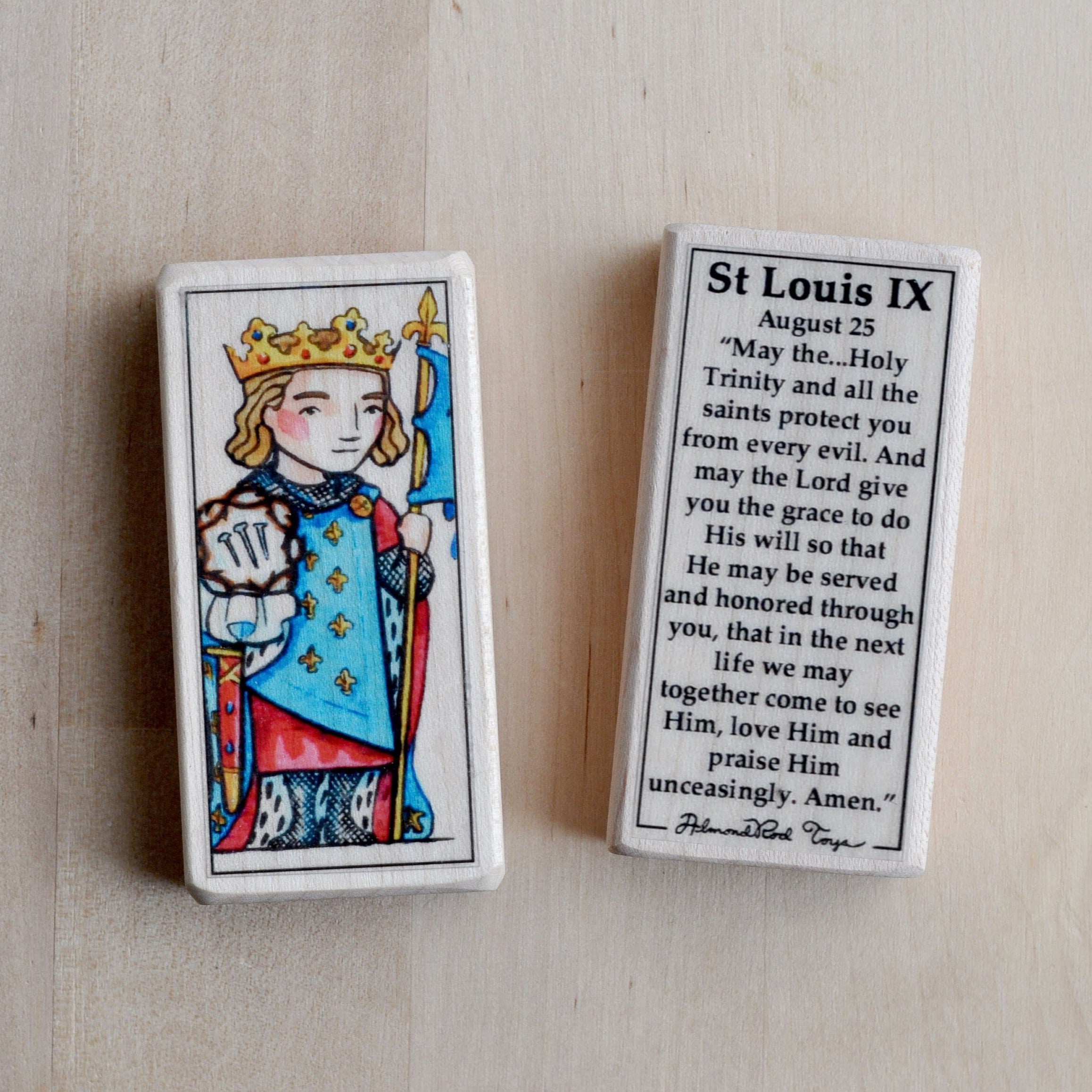St. Louis King of France Laminated holy card