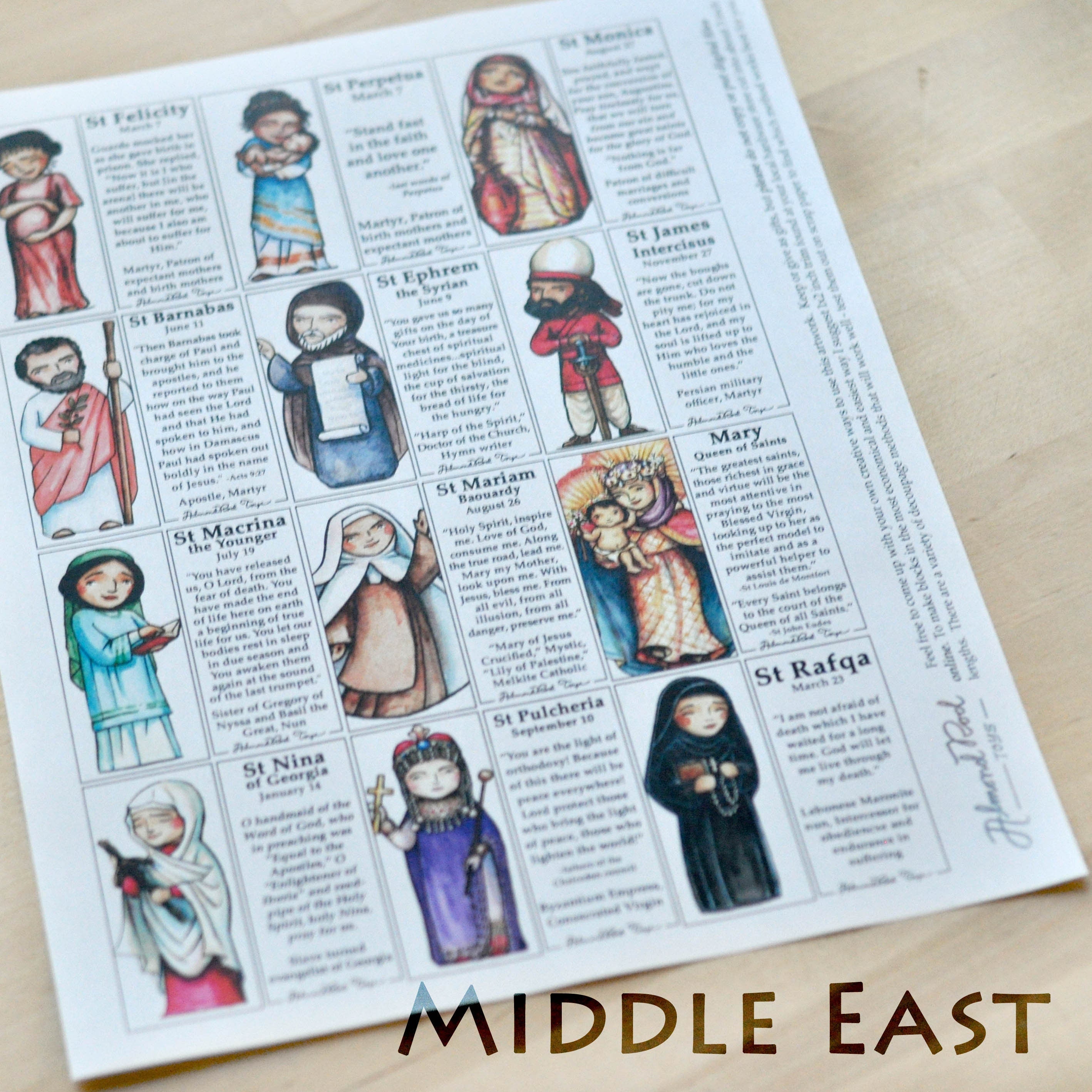 Saints Around the World // Decoupage Craft Sheets