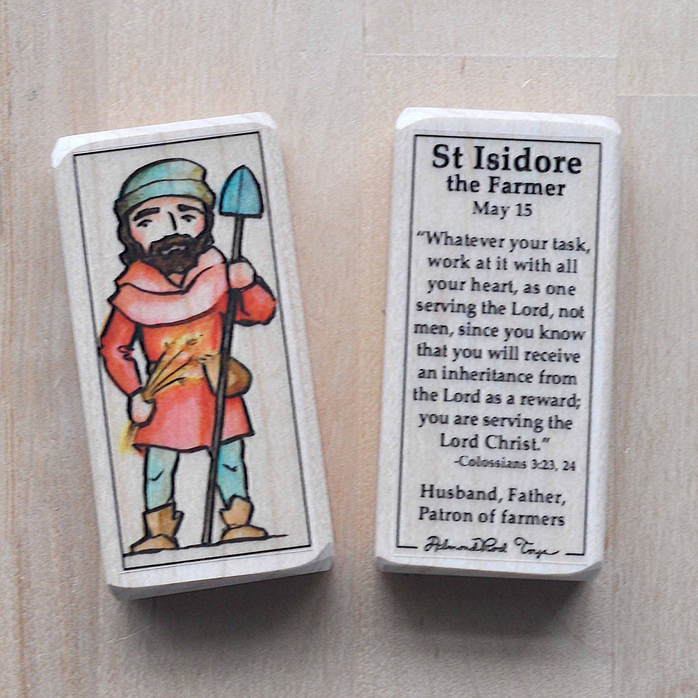 Isidore the Farmer // Patron Saint Block