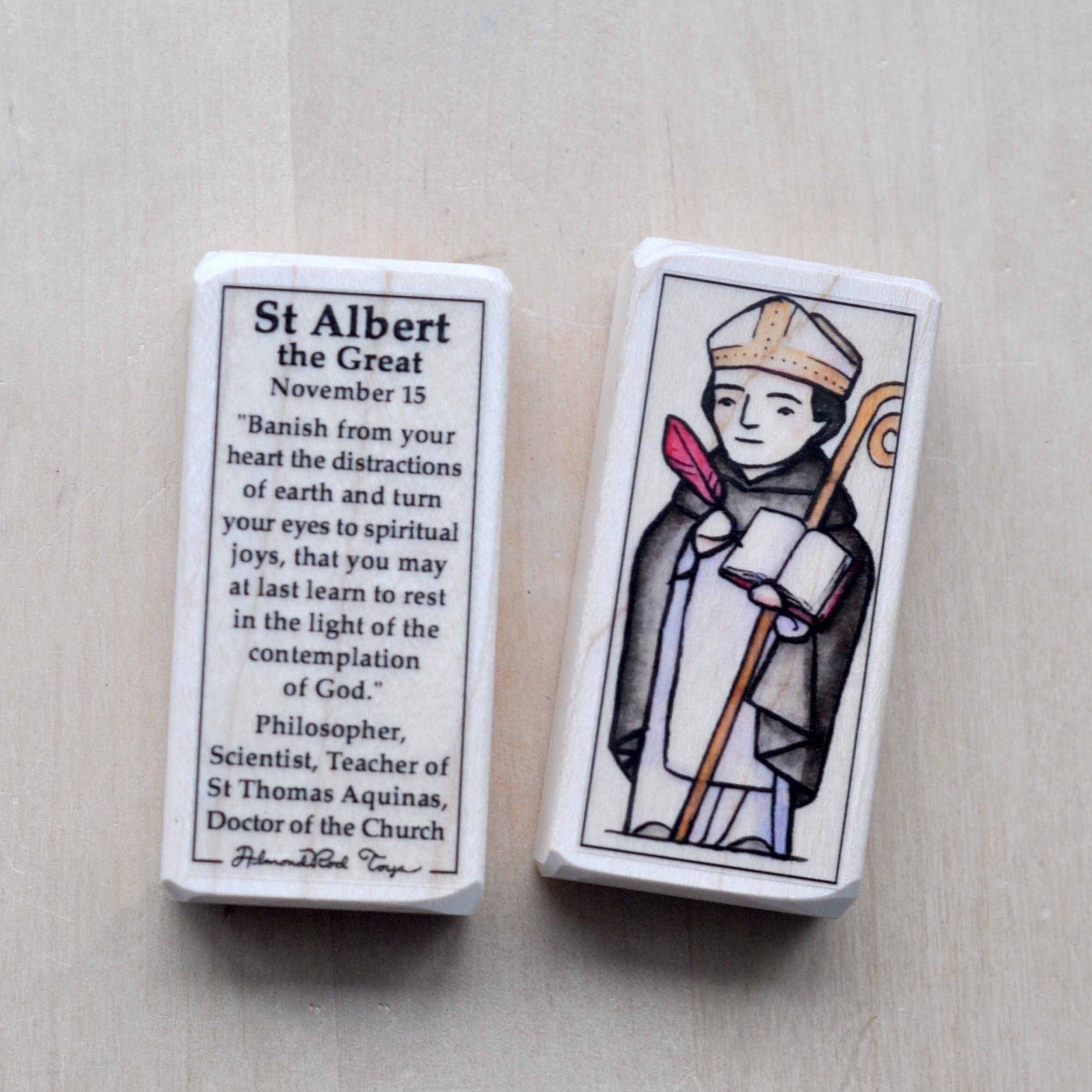 Albert the Great Patron Saint Block