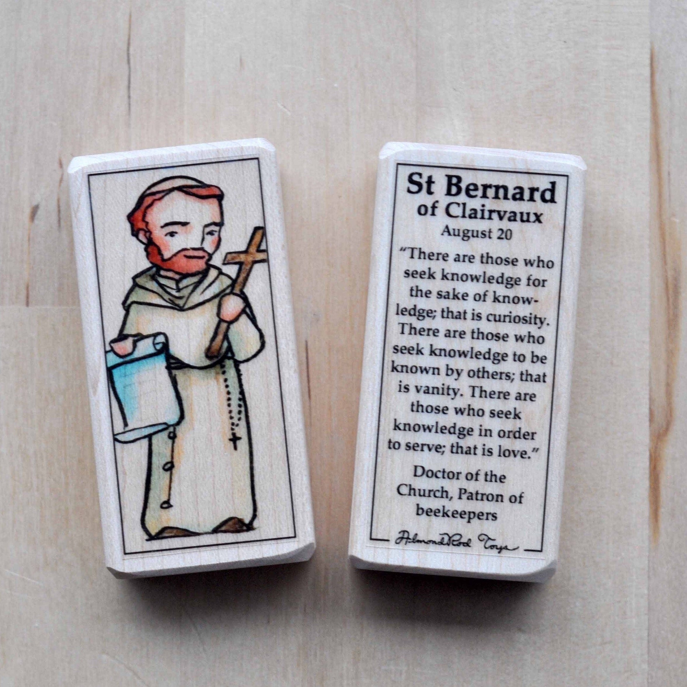 Bernard of Clairvaux Patron Saint Block