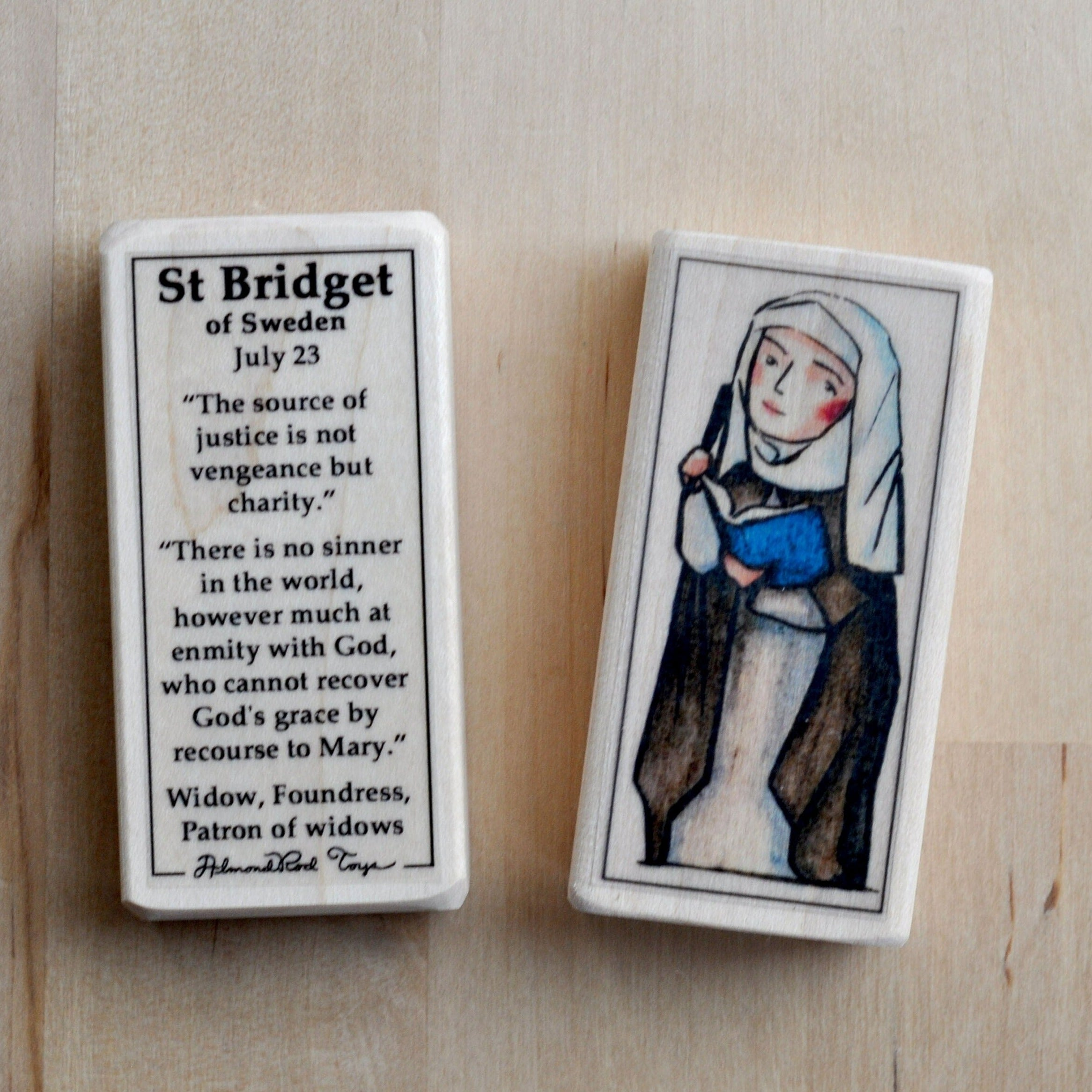 Bridget of Sweden Patron Saint Block
