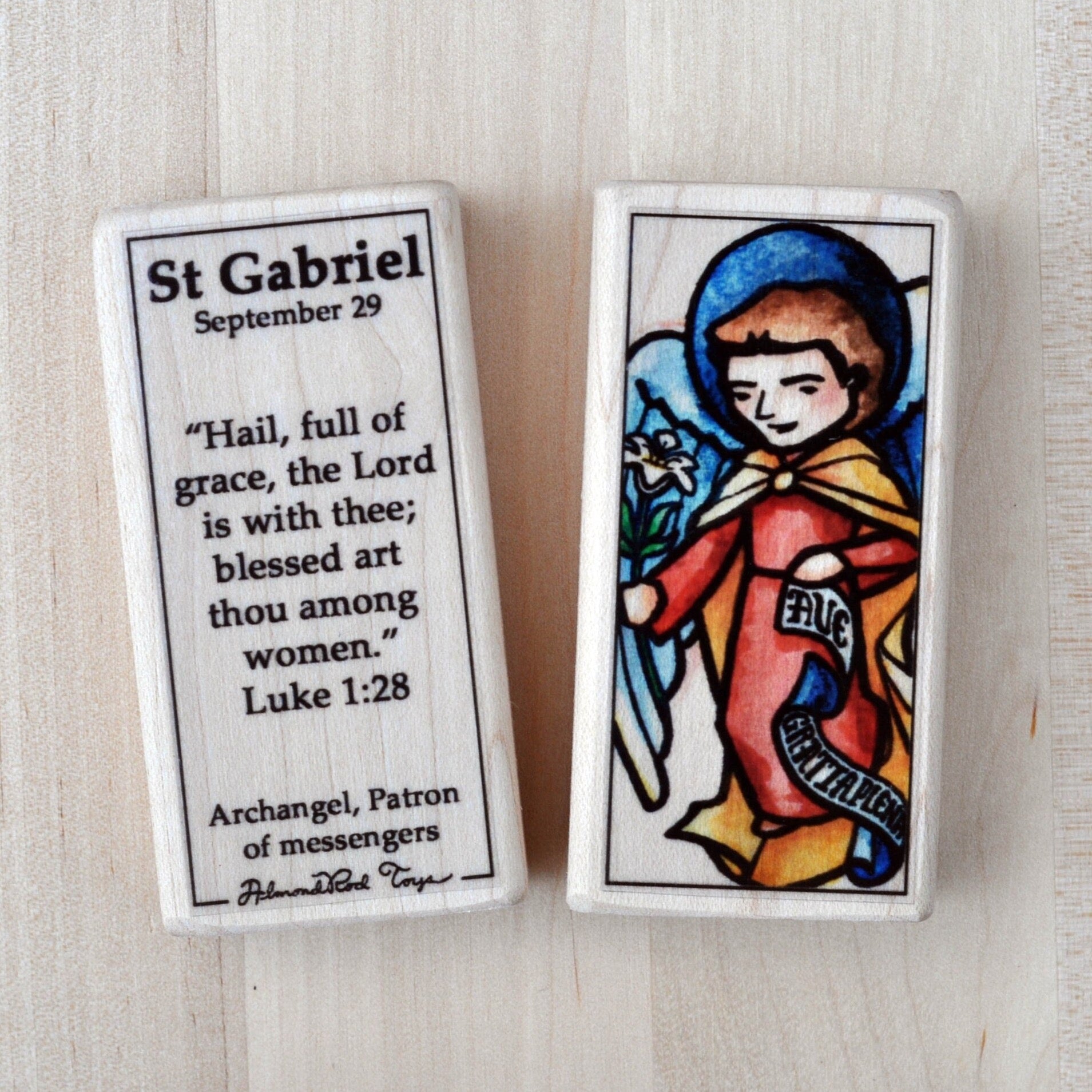 Gabriel the Archangel Patron Saint Block