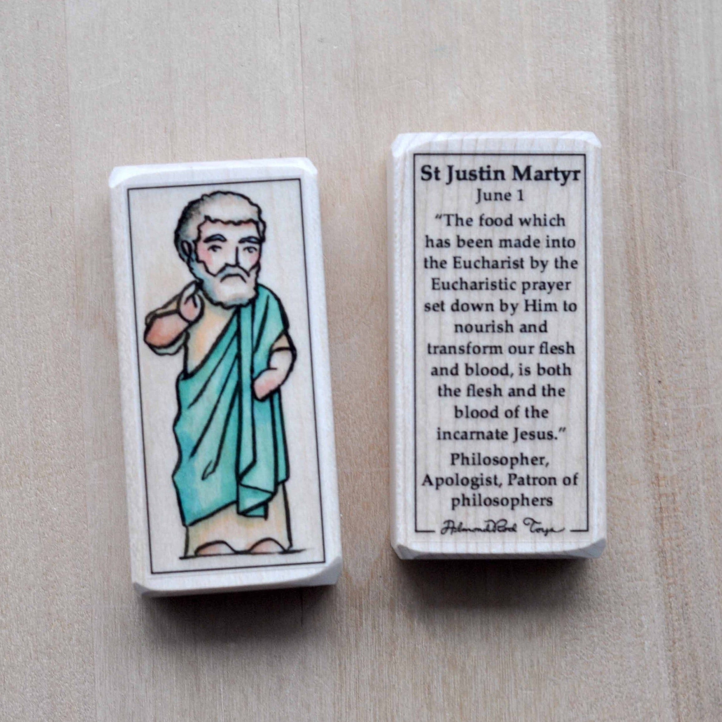 Justin Martyr Patron Saint Block