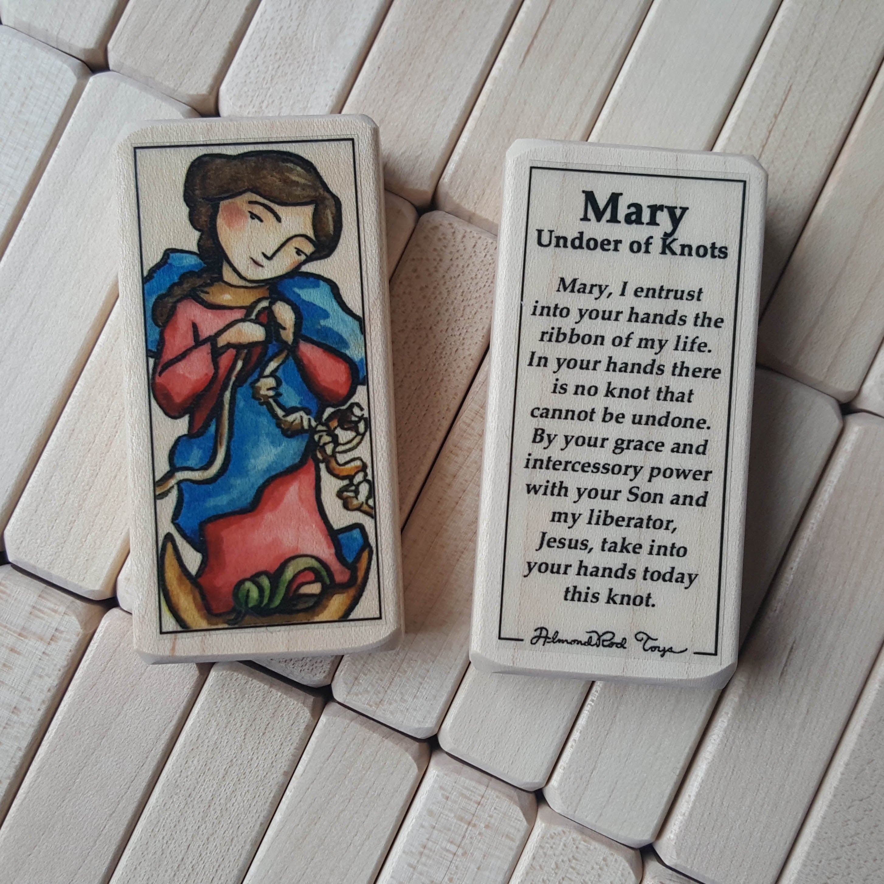 Mary Undoer of Knots Patron Saint Block