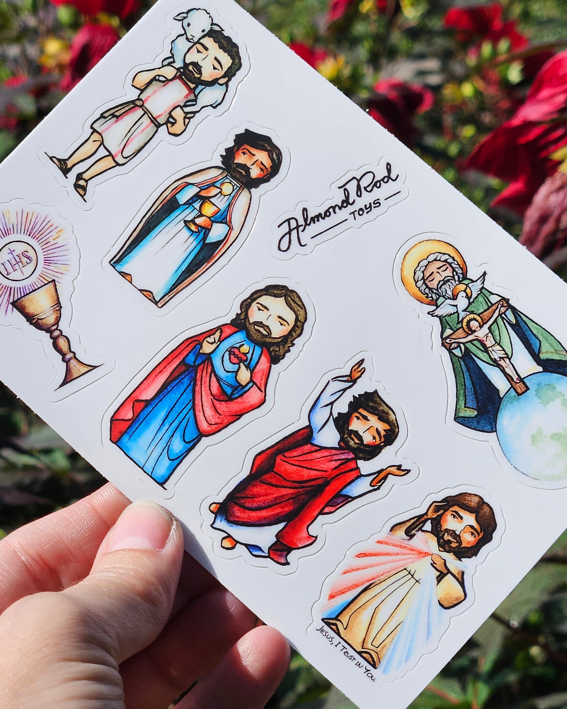 Patron Saint Stickers // 4x6 Sheet // Use on Water Bottles, Laptops, and More!