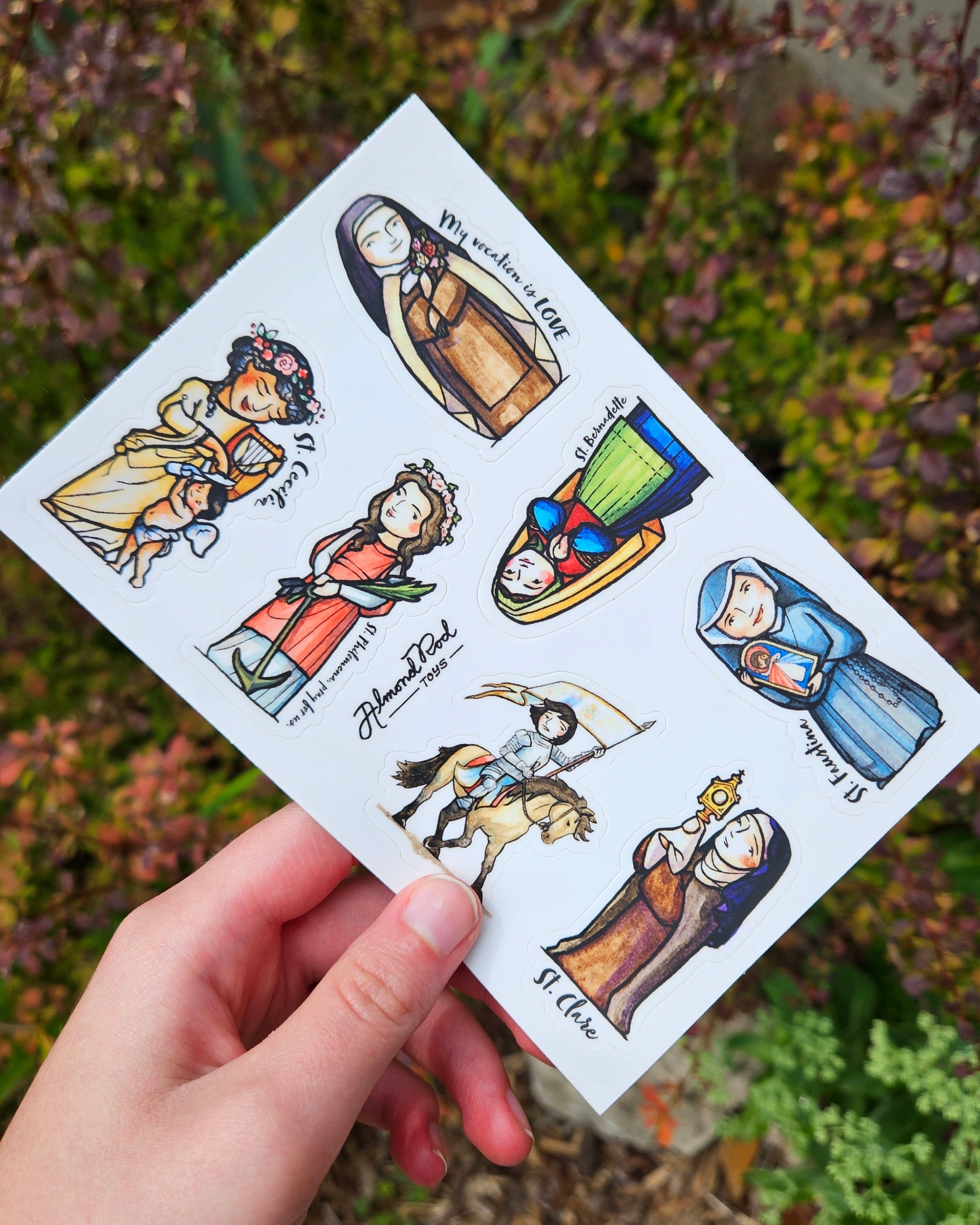 Patron Saint Stickers // 4x6 Sheet // Use on Water Bottles, Laptops, and More!