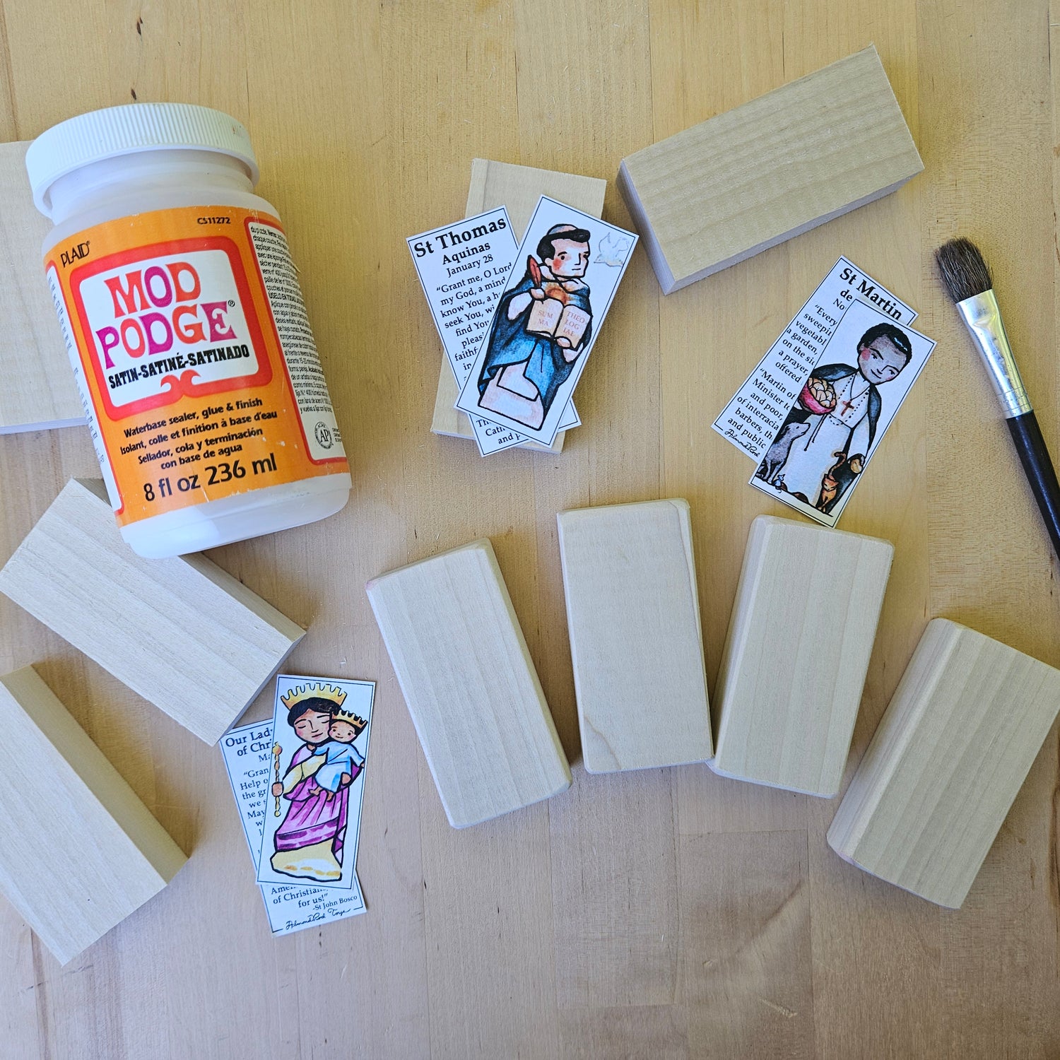 Unsanded Wood Blocks for decoupaging