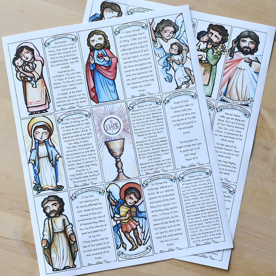 BIG Prayer Blocks Decoupage Craft Sheet