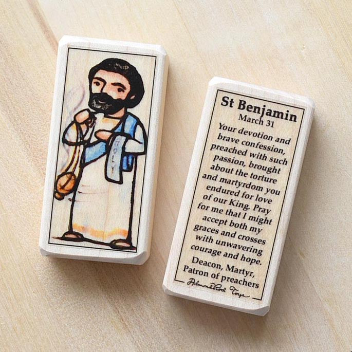 Benjamin the Martyr Patron Saint Block