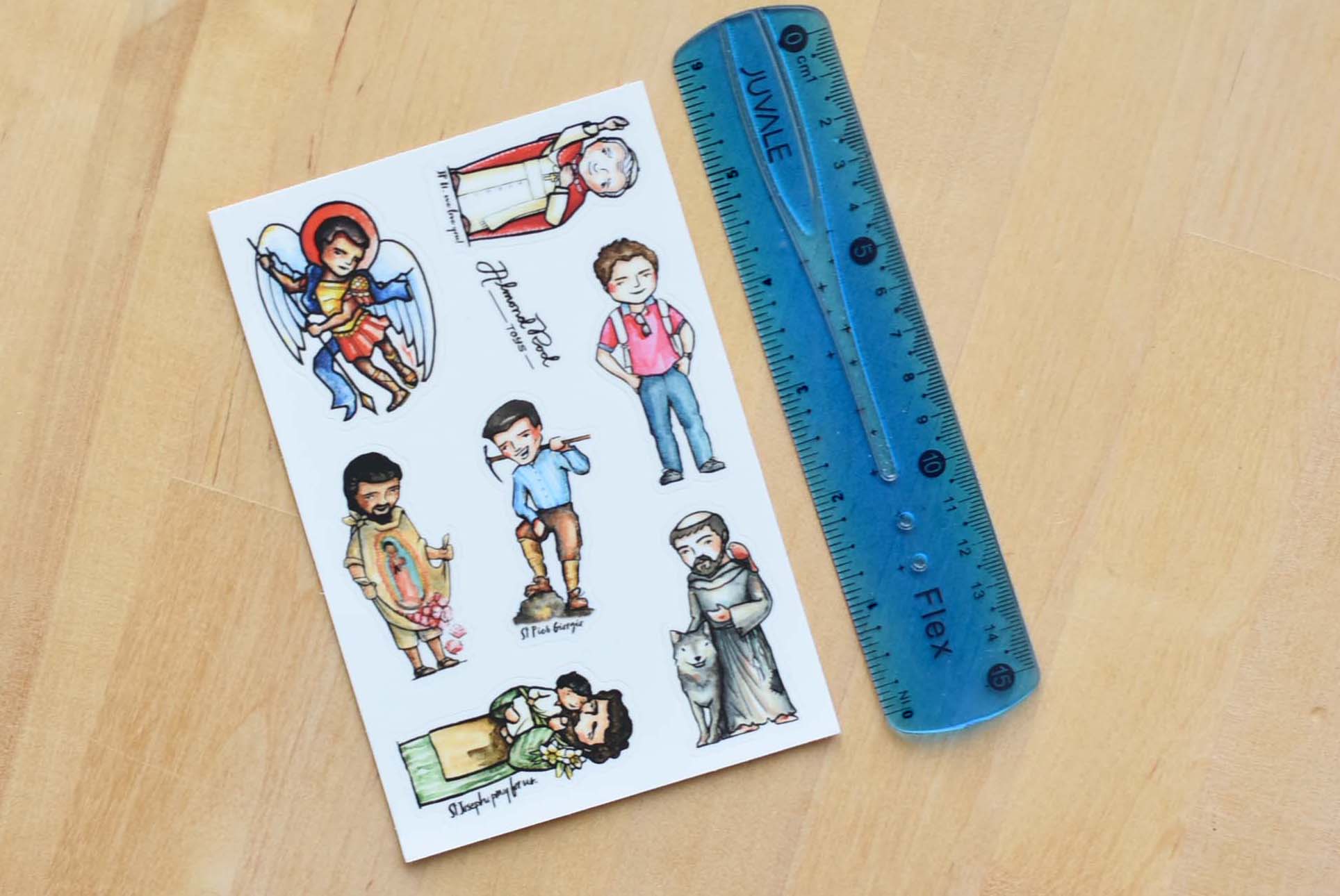 Patron Saint Stickers // 4x6 Sheet // Use on Water Bottles, Laptops, Calendars, and More!