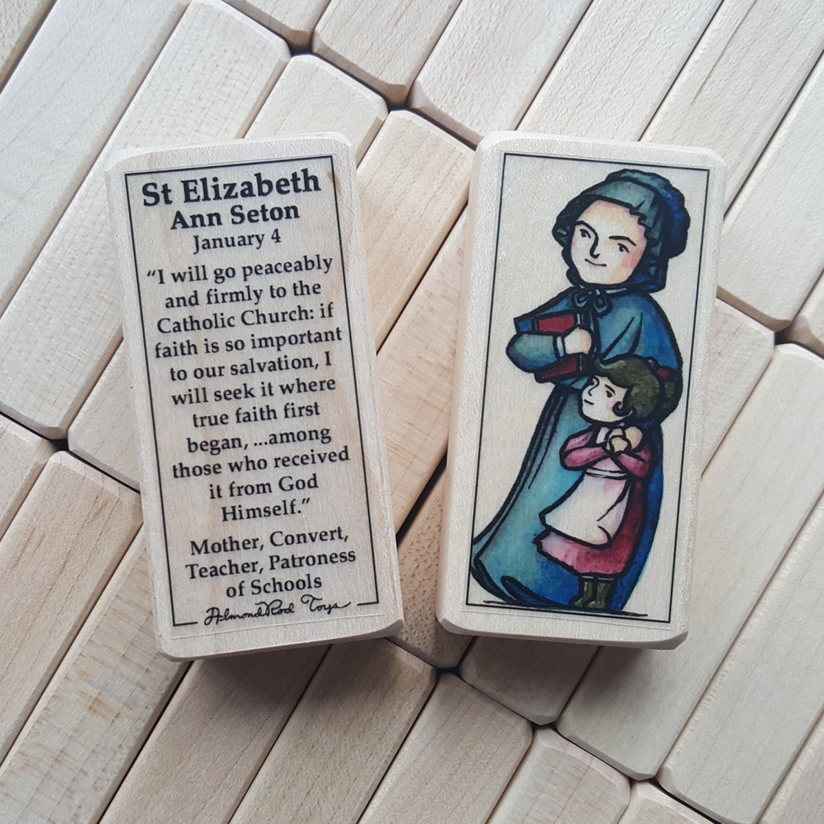 Elizabeth Ann Seton Patron Saint Block - Patron of Catholic students
