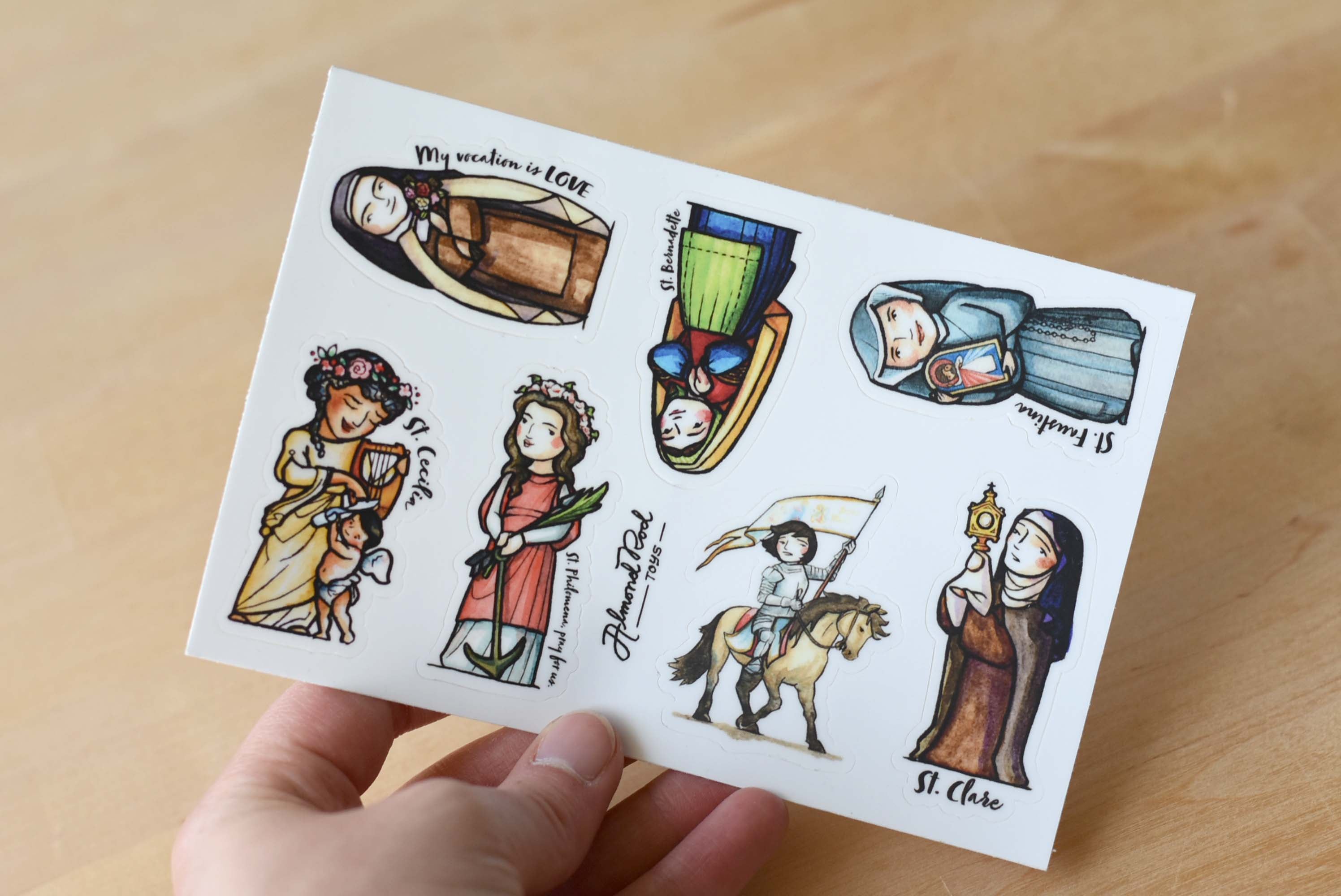 Patron Saint Stickers // 4x6 Sheet // Use on Water Bottles, Laptops, Calendars, and More!