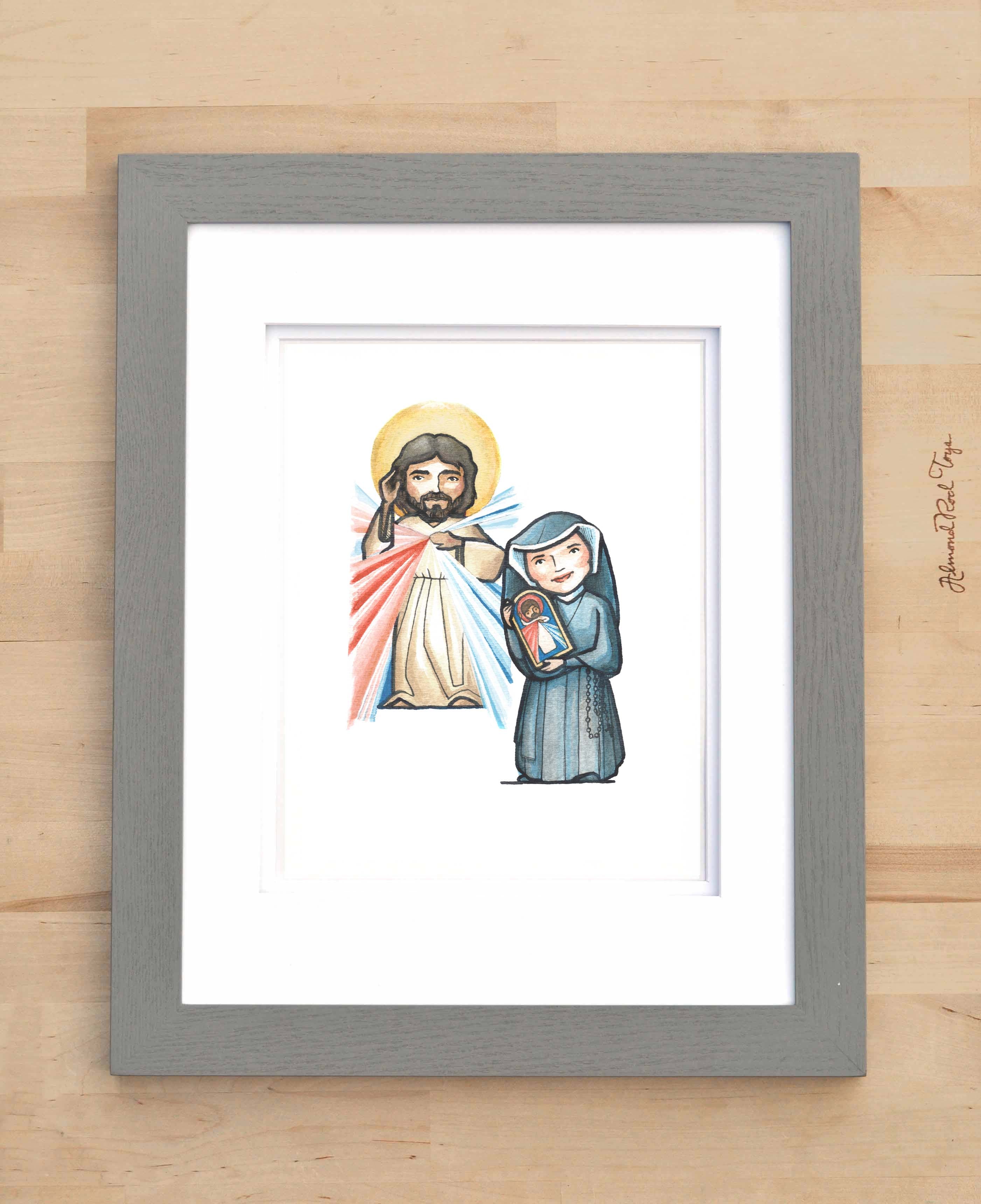 Divine Mercy and Saint Faustina // Print