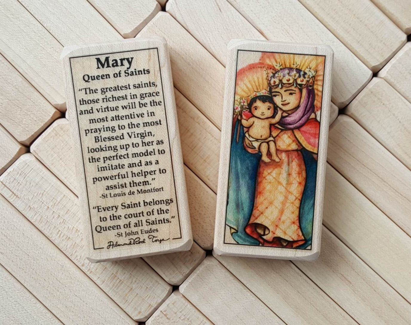 Bl Virgin Mary, Queen of Saints // Patron Saint Block