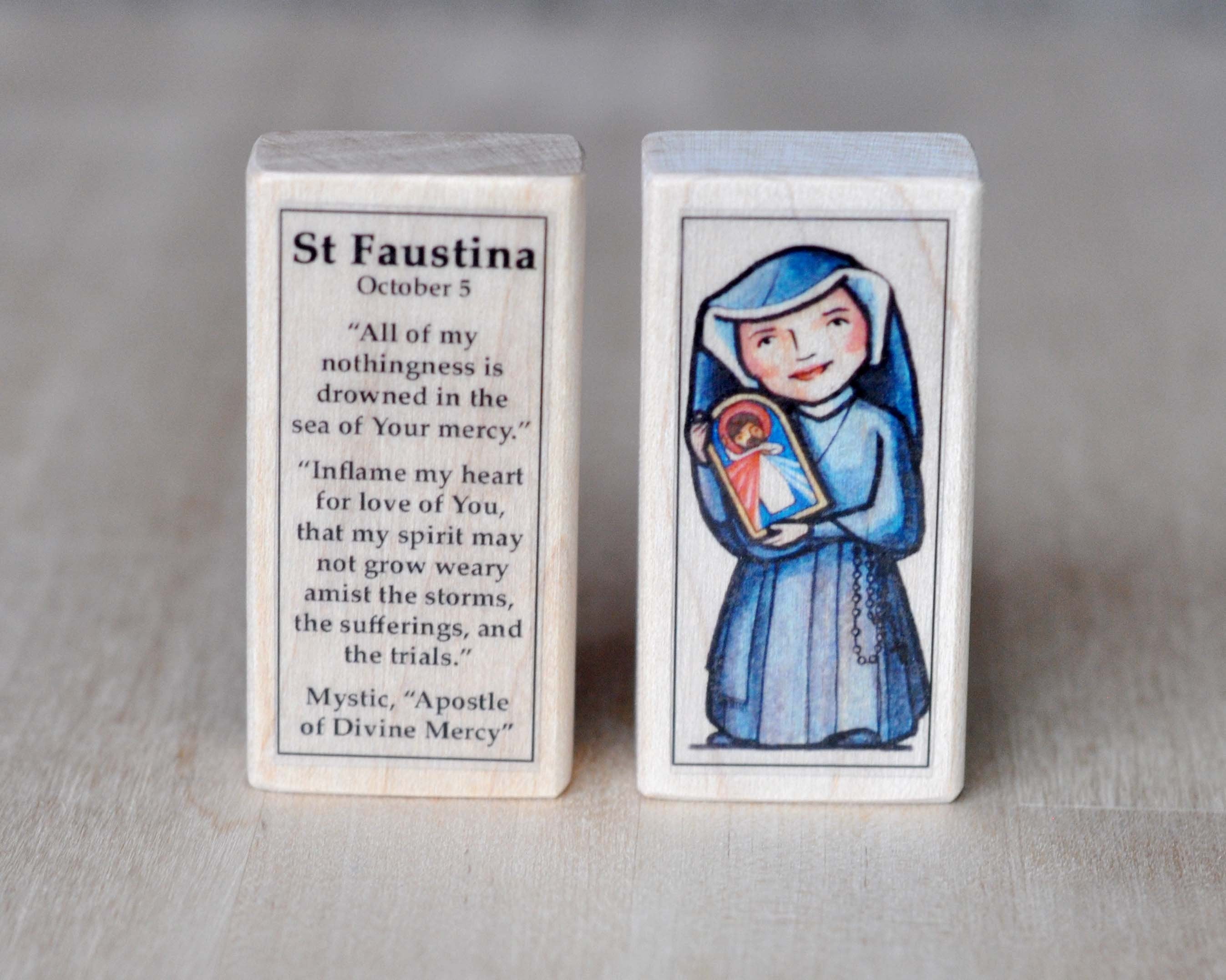 Divine Mercy and St Faustina // Saint Block Set