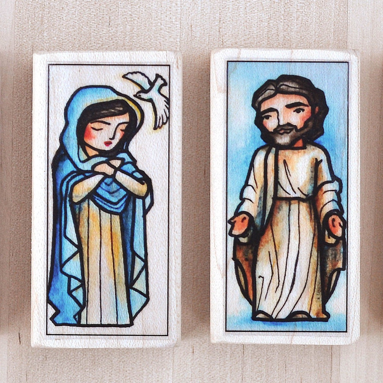 Blessed Virgin Mary and Jesus Christ // Saint Block Set