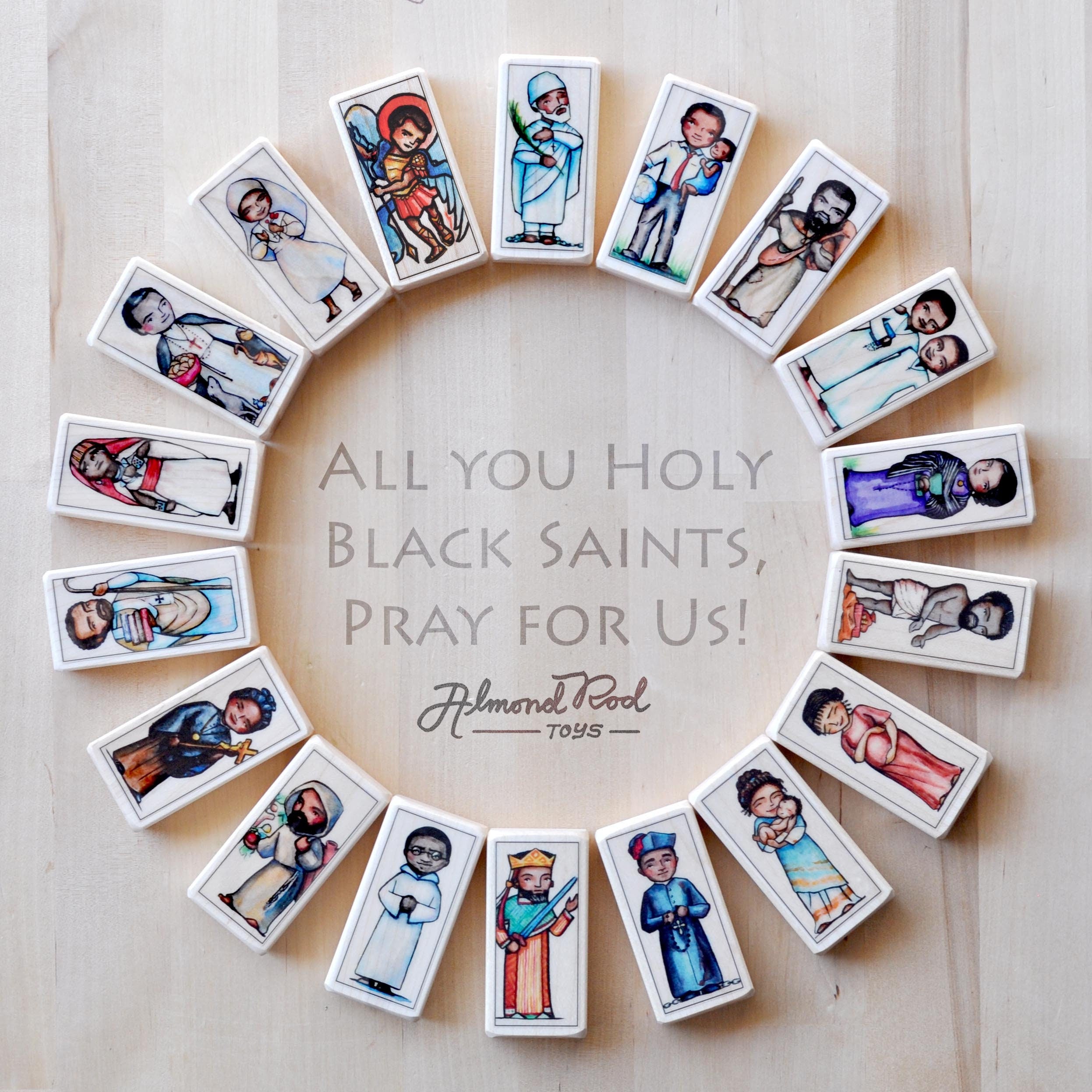 6 Holy Black Saint blocks of your choice // African, hotsell African American Catholic // Catholic toys by AlmondRod Toys