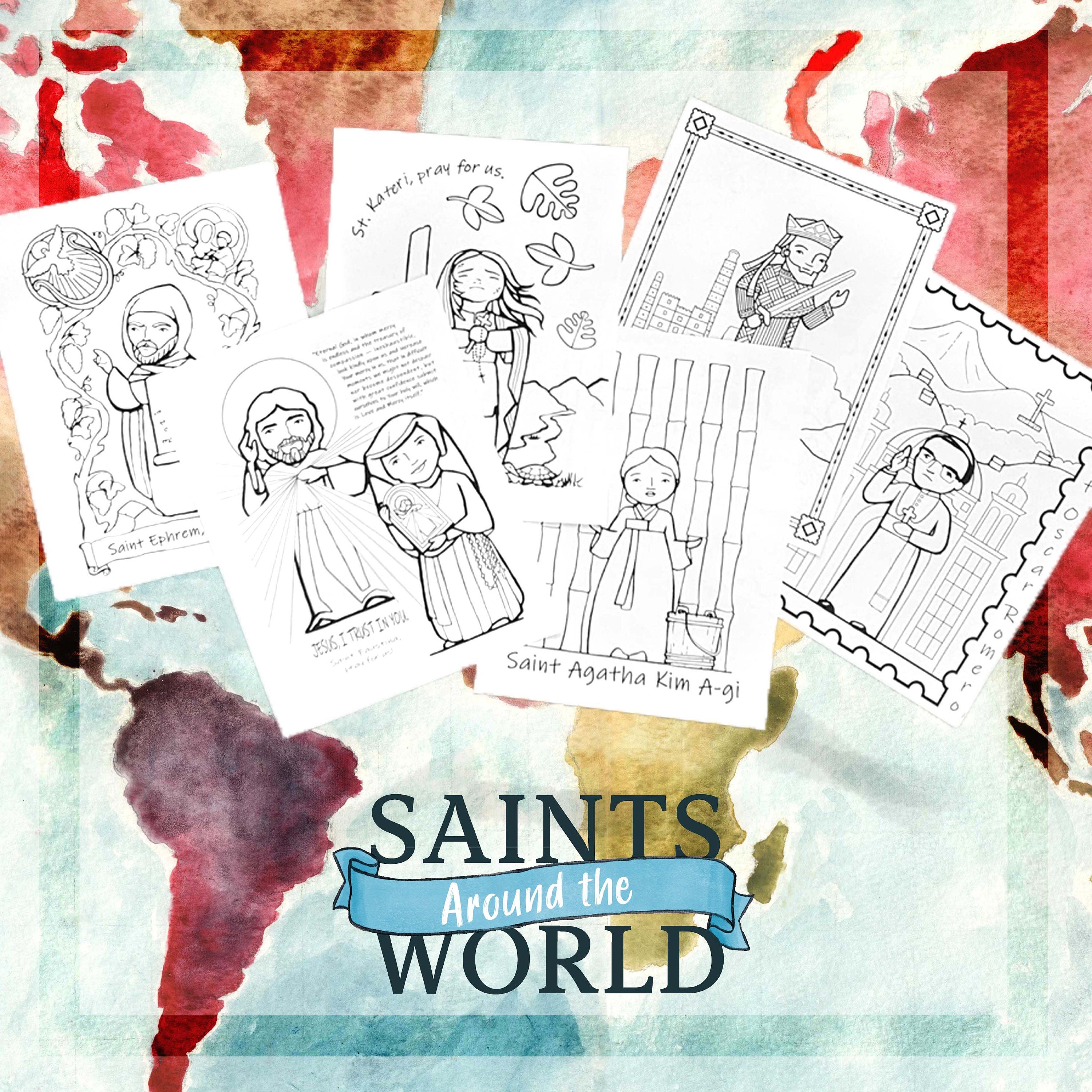 Saints Around the World //  Coloring Sheets