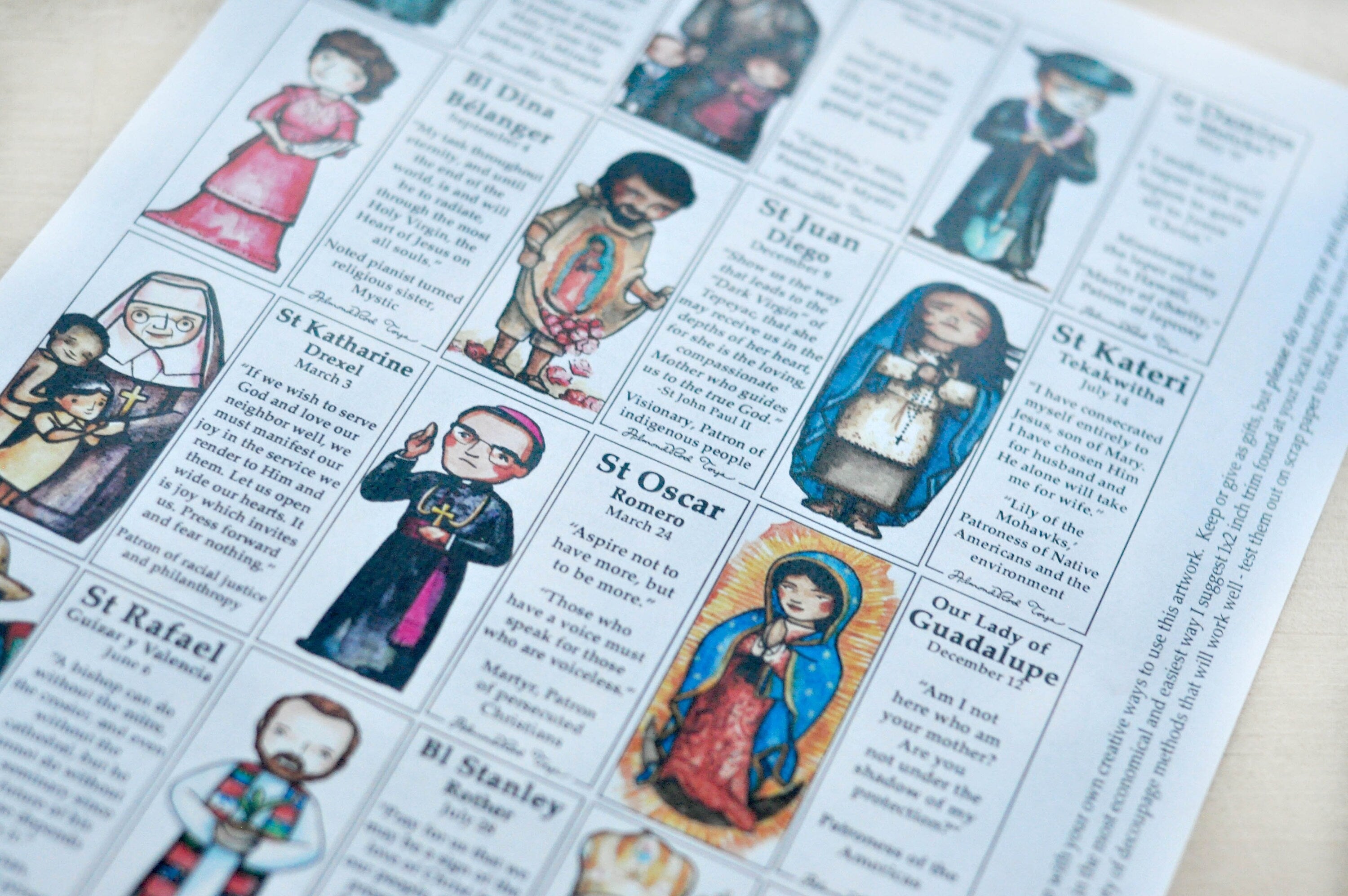 Complete Saint Collection Decoupage Craft Sheets
