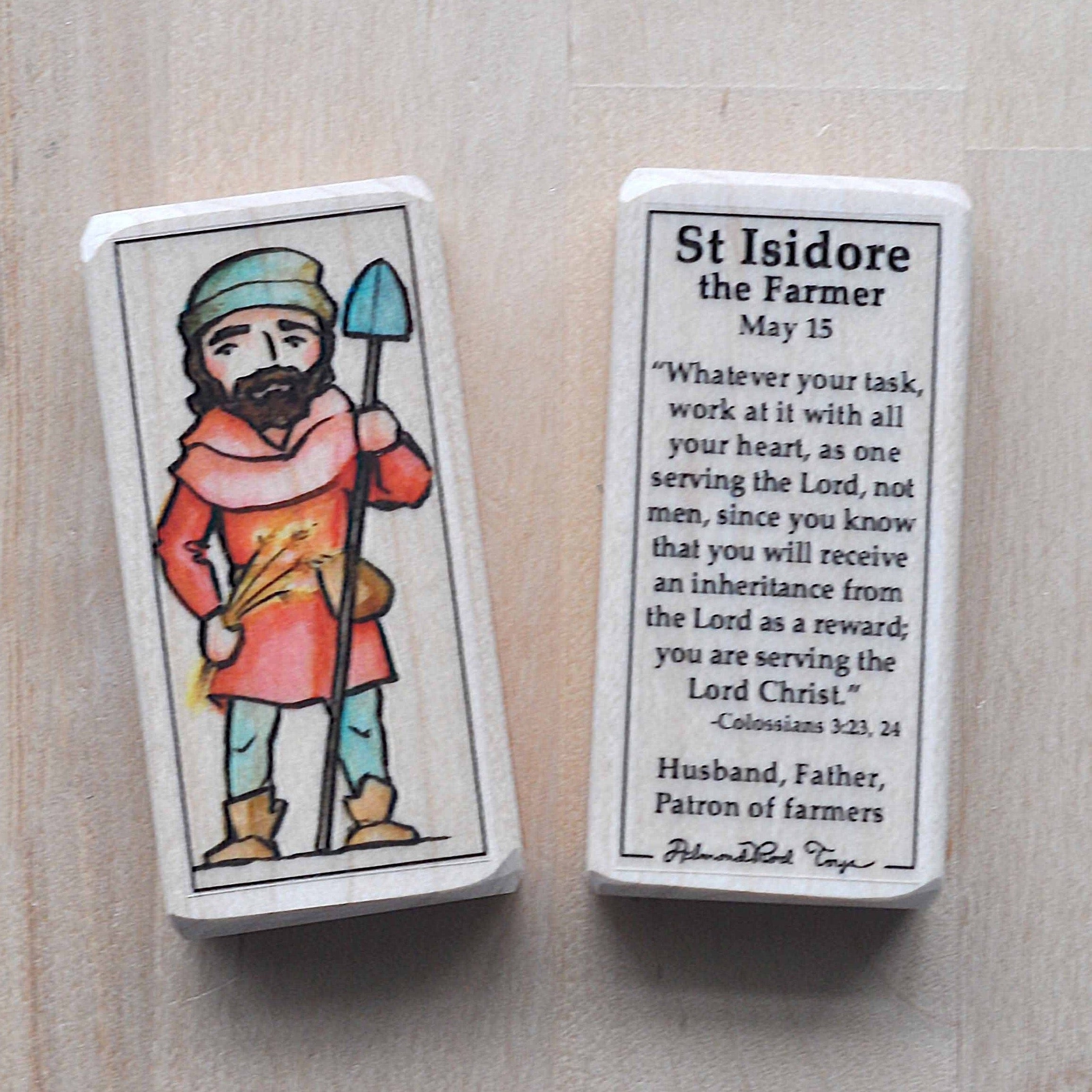 Isidore the Farmer //  Patron Saint Block